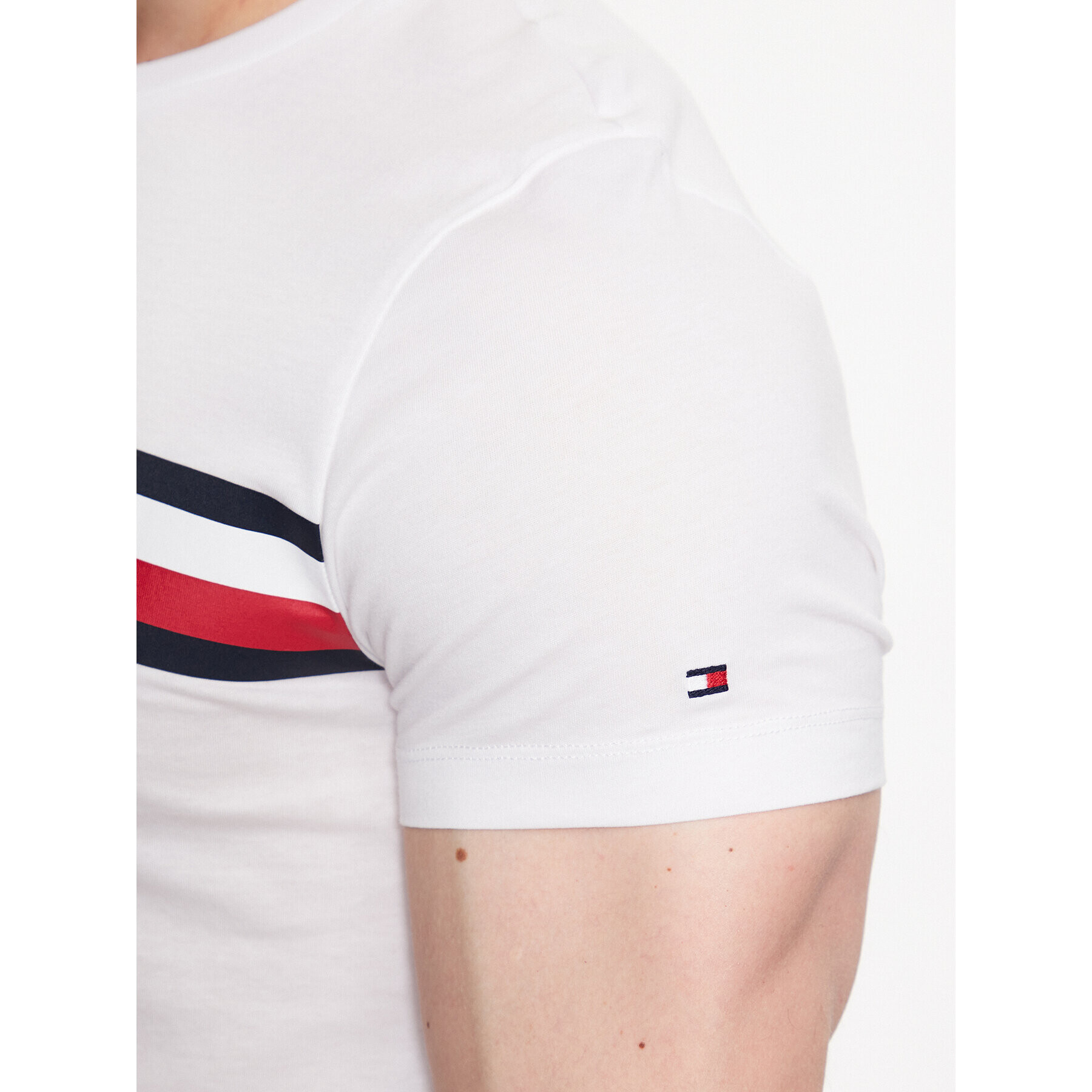 Tommy Hilfiger Tričko MW0MW32119 Biela Slim Fit - Pepit.sk