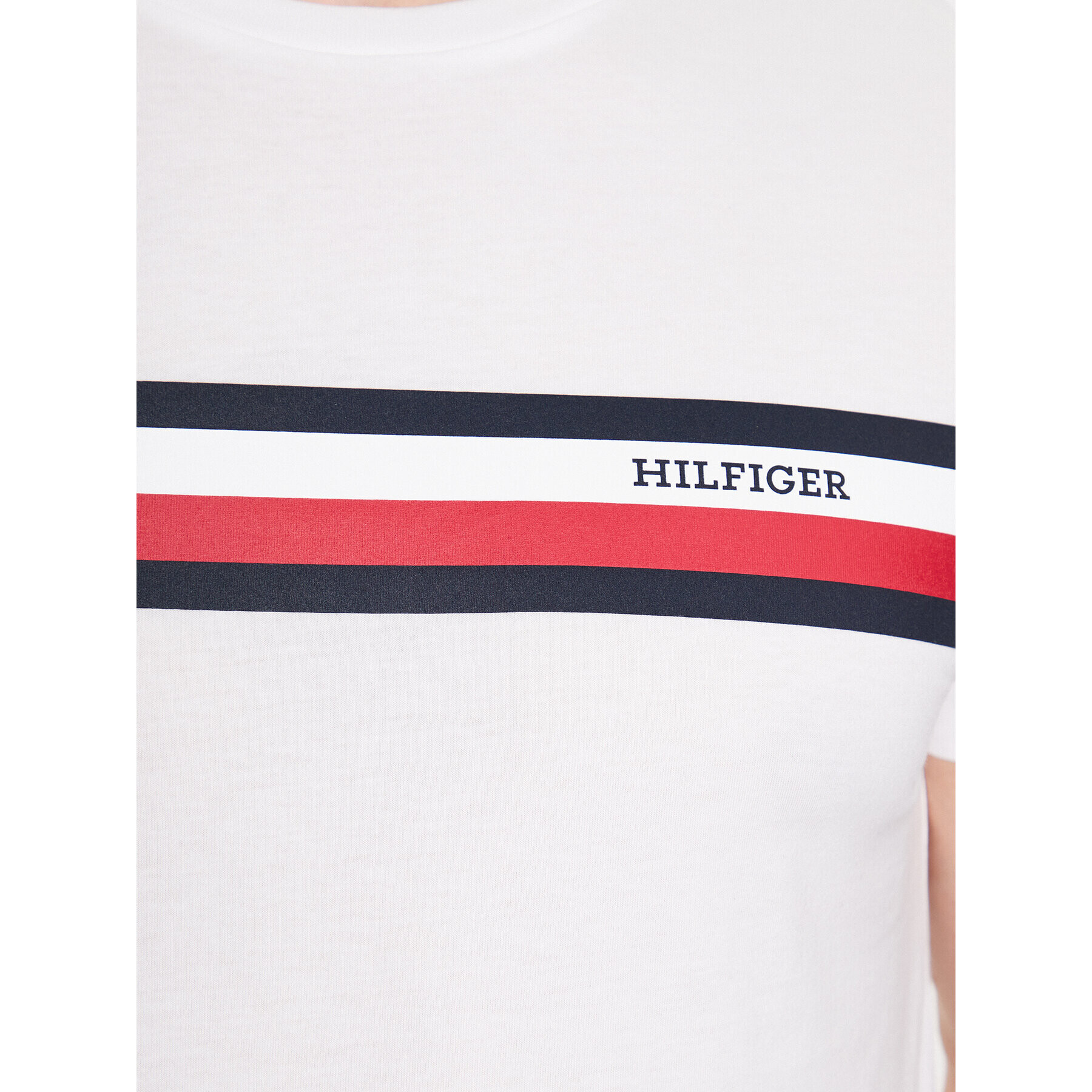 Tommy Hilfiger Tričko MW0MW32119 Biela Slim Fit - Pepit.sk