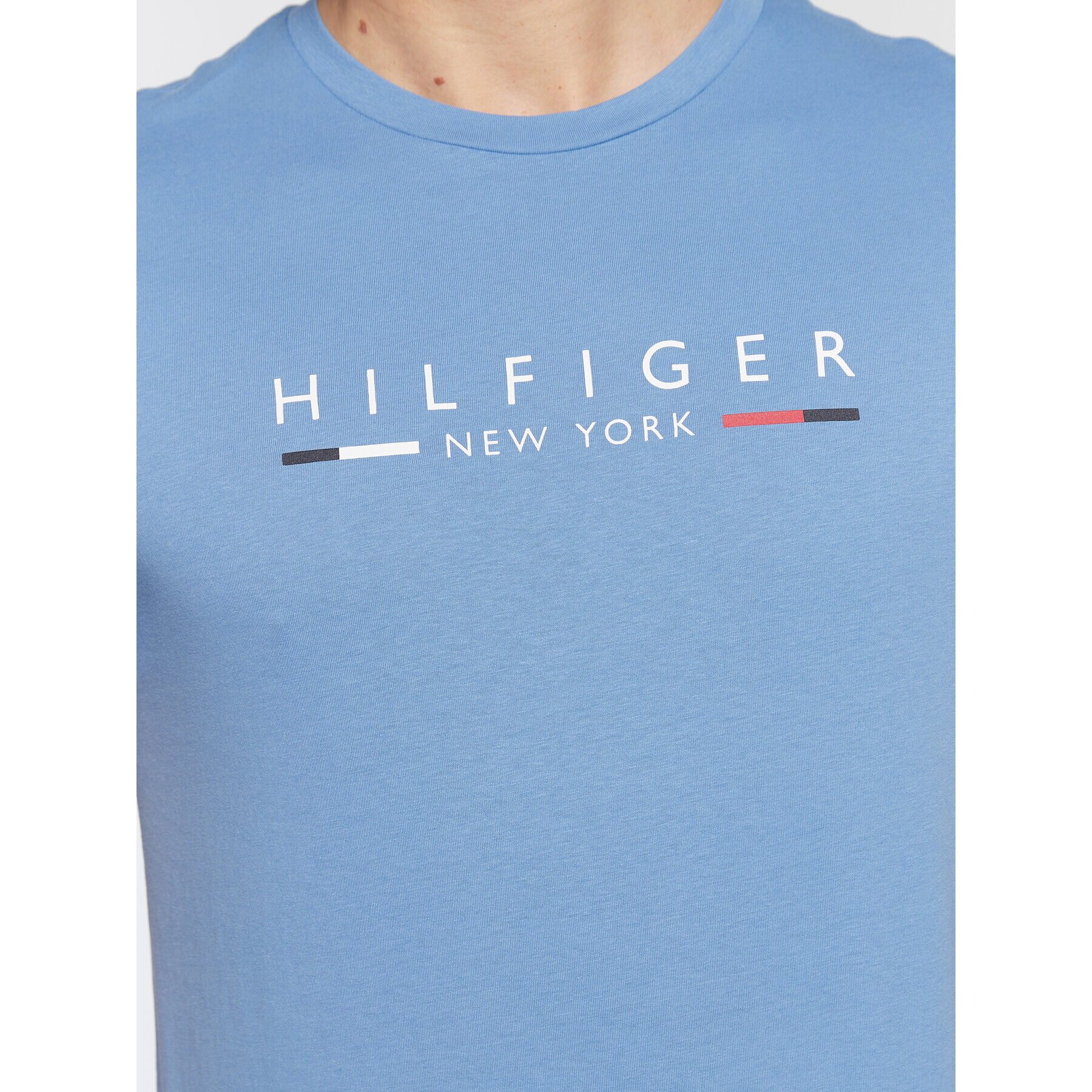 Tommy Hilfiger Tričko New York MW0MW29372 Modrá Slim Fit - Pepit.sk