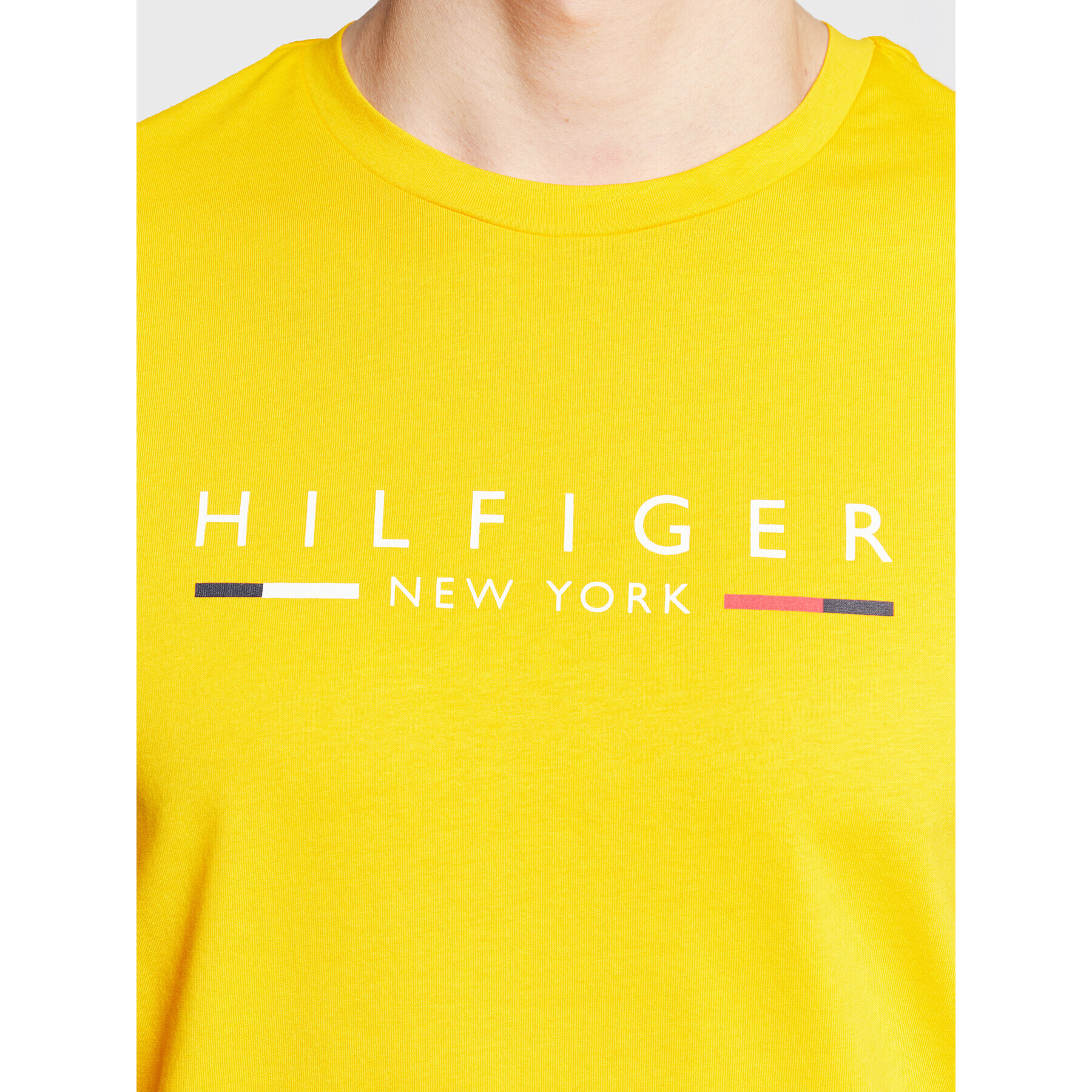 Tommy Hilfiger Tričko New York MW0MW29372 Žltá Slim Fit - Pepit.sk