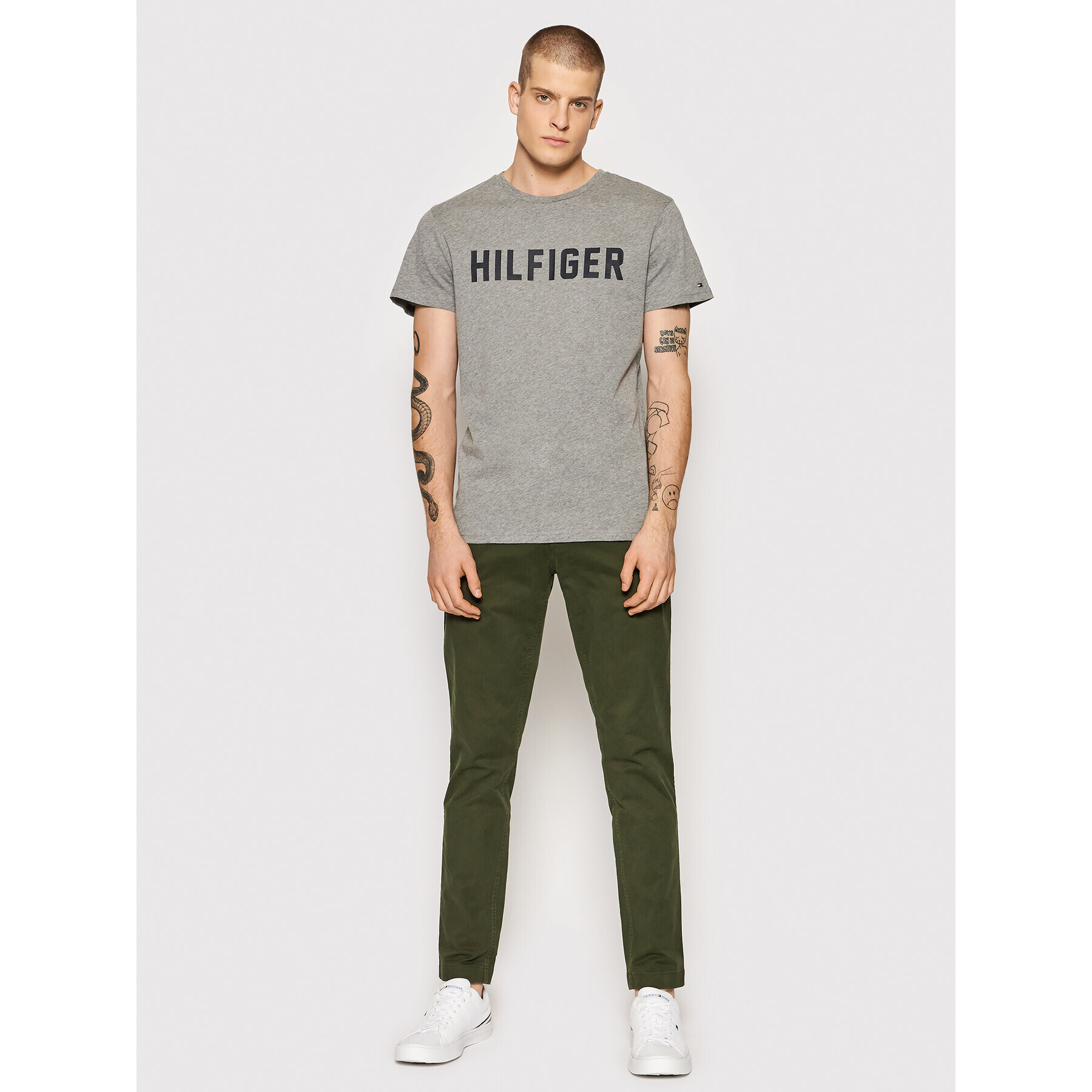 Tommy Hilfiger Tričko Ss Tee UM0UM02011 Sivá Regular Fit - Pepit.sk