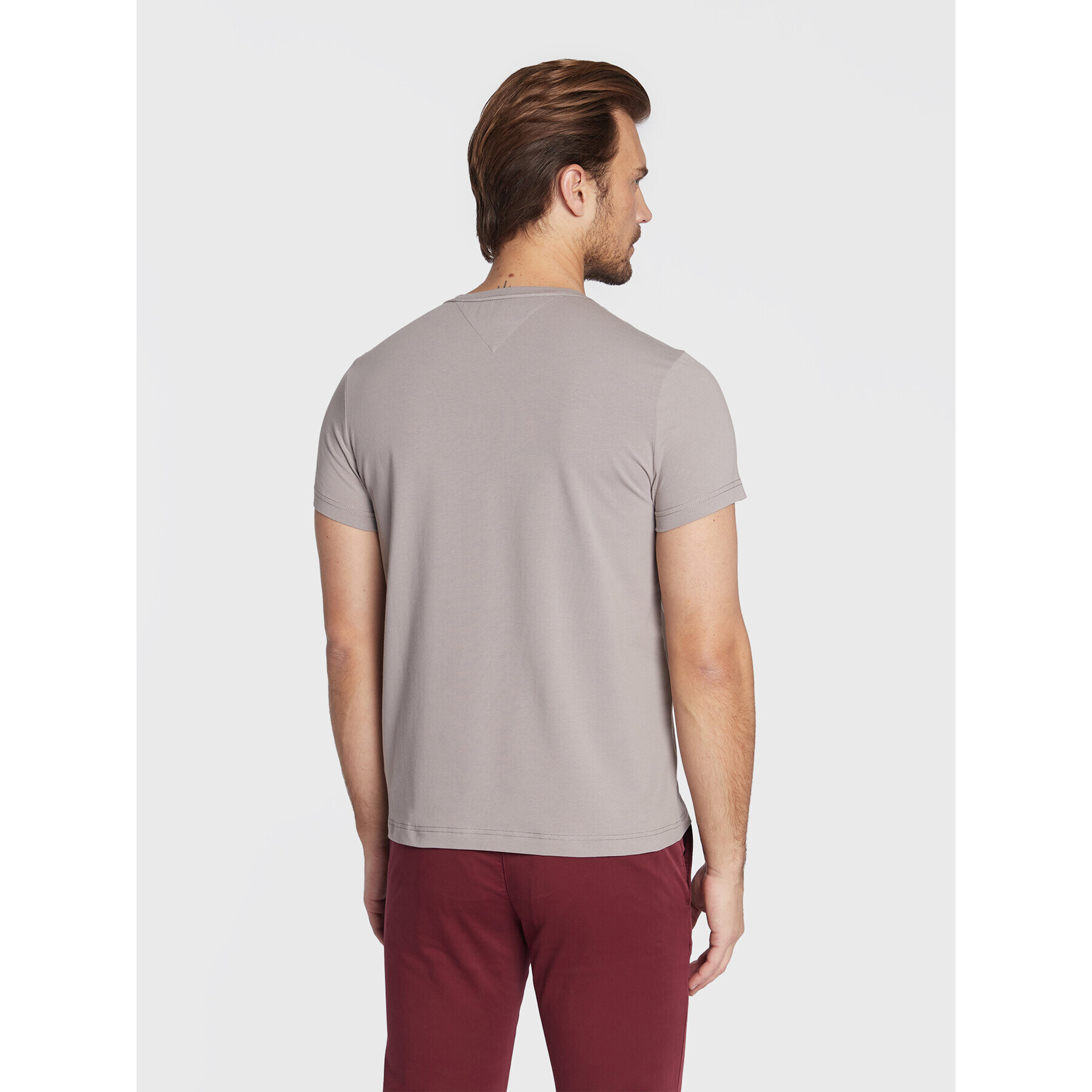 Tommy Hilfiger Tričko Stretch MW0MW10800 Sivá Extra Slim Fit - Pepit.sk