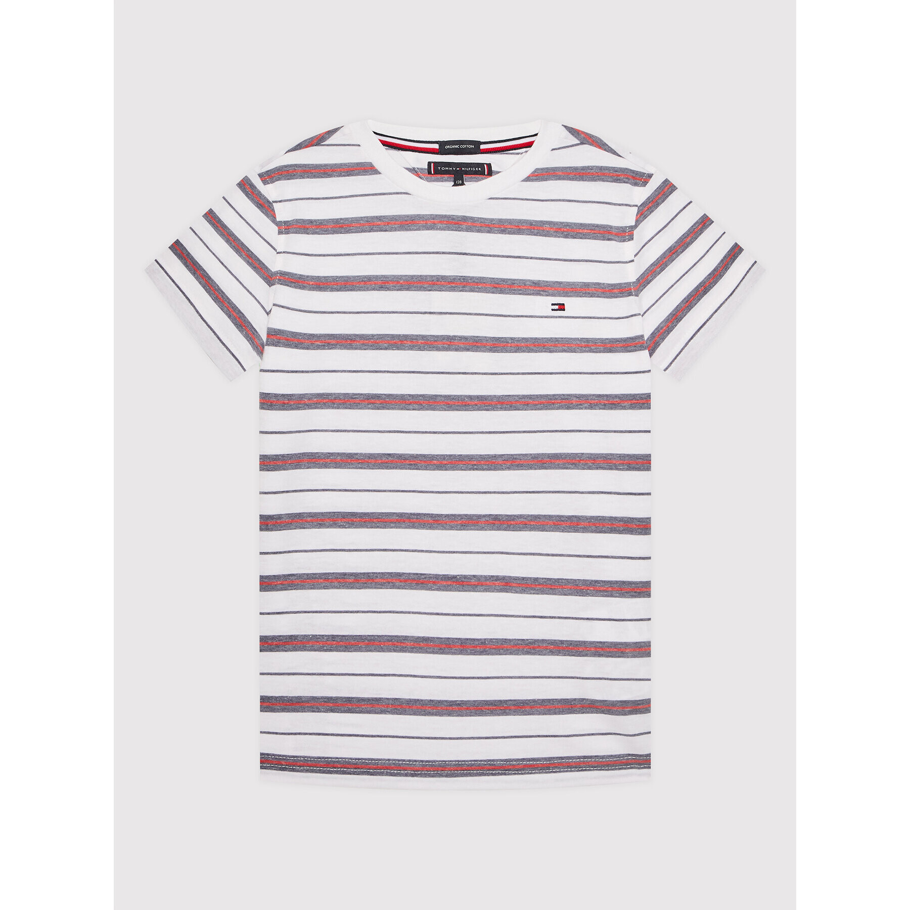 Tommy Hilfiger Tričko Stripe KB0KB07356 M Biela Regular Fit - Pepit.sk