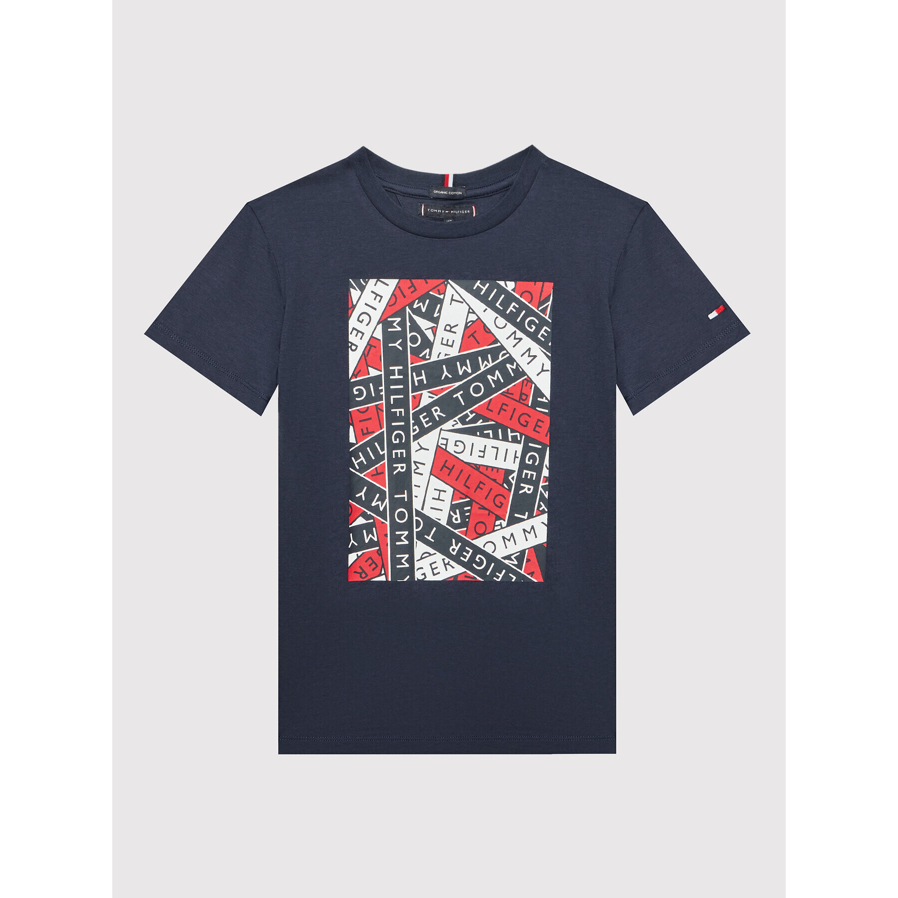 Tommy Hilfiger Tričko Tape Artwork KB0KB07463 D Tmavomodrá Regular Fit - Pepit.sk