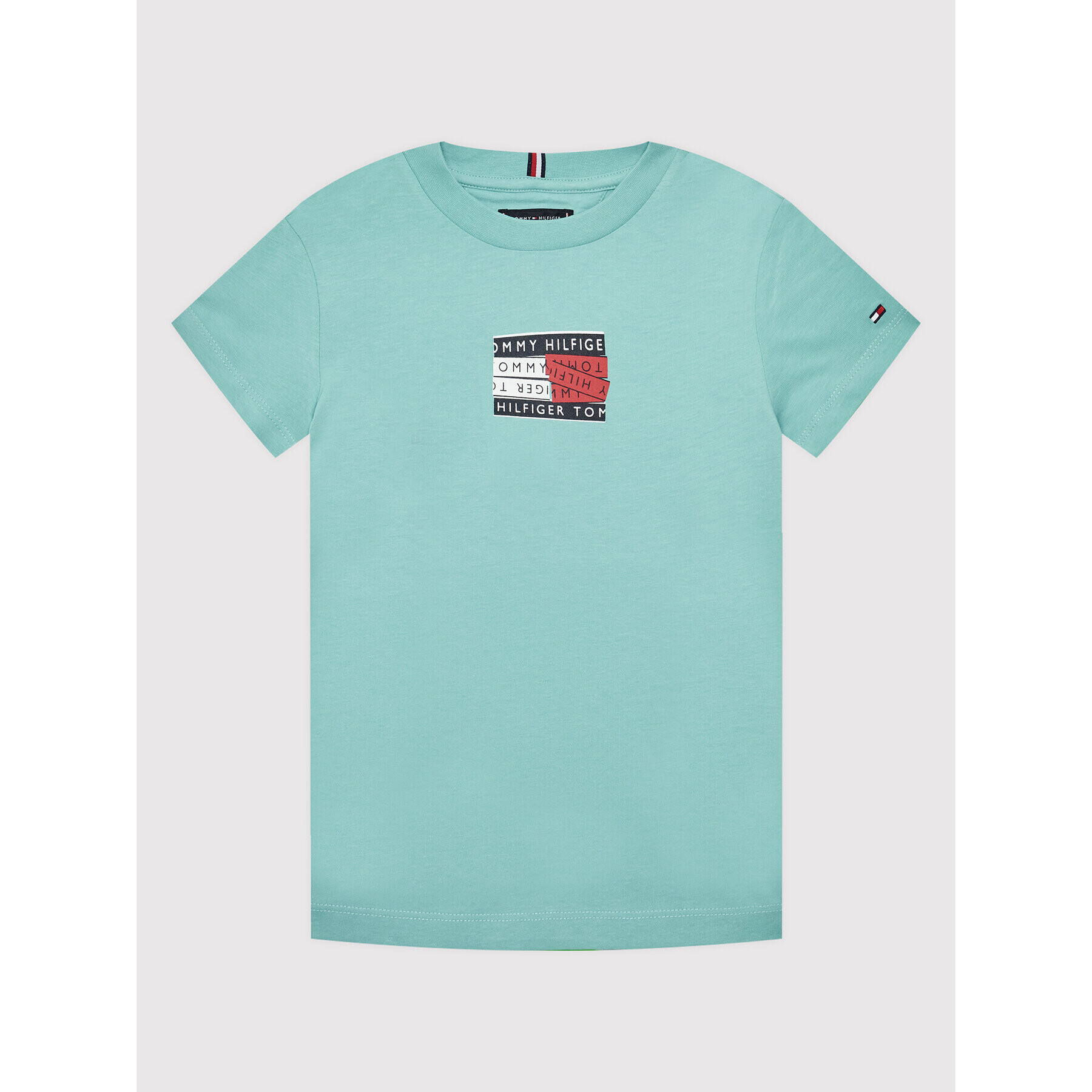 Tommy Hilfiger Tričko Tape Graphic Tee KB0KB07282 M Zelená Regular Fit - Pepit.sk