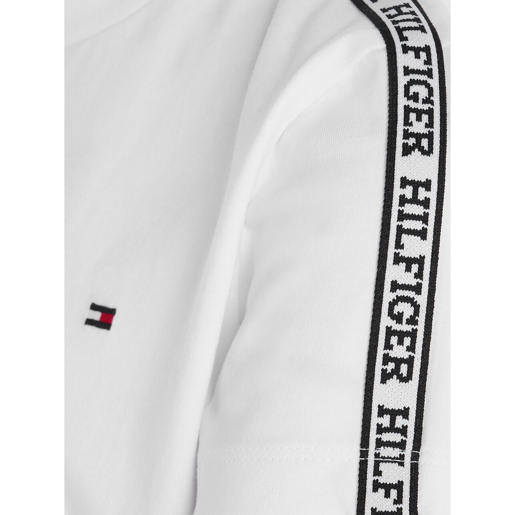 Tommy Hilfiger Tričko Tape KB0KB08782 S Biela Regular Fit - Pepit.sk