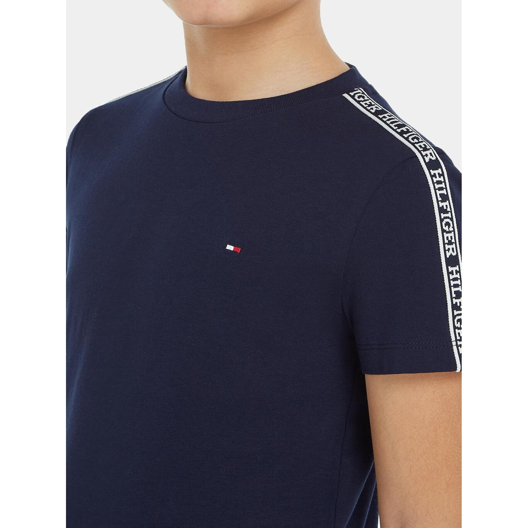 Tommy Hilfiger Tričko Tape KB0KB08782 S Tmavomodrá Regular Fit - Pepit.sk