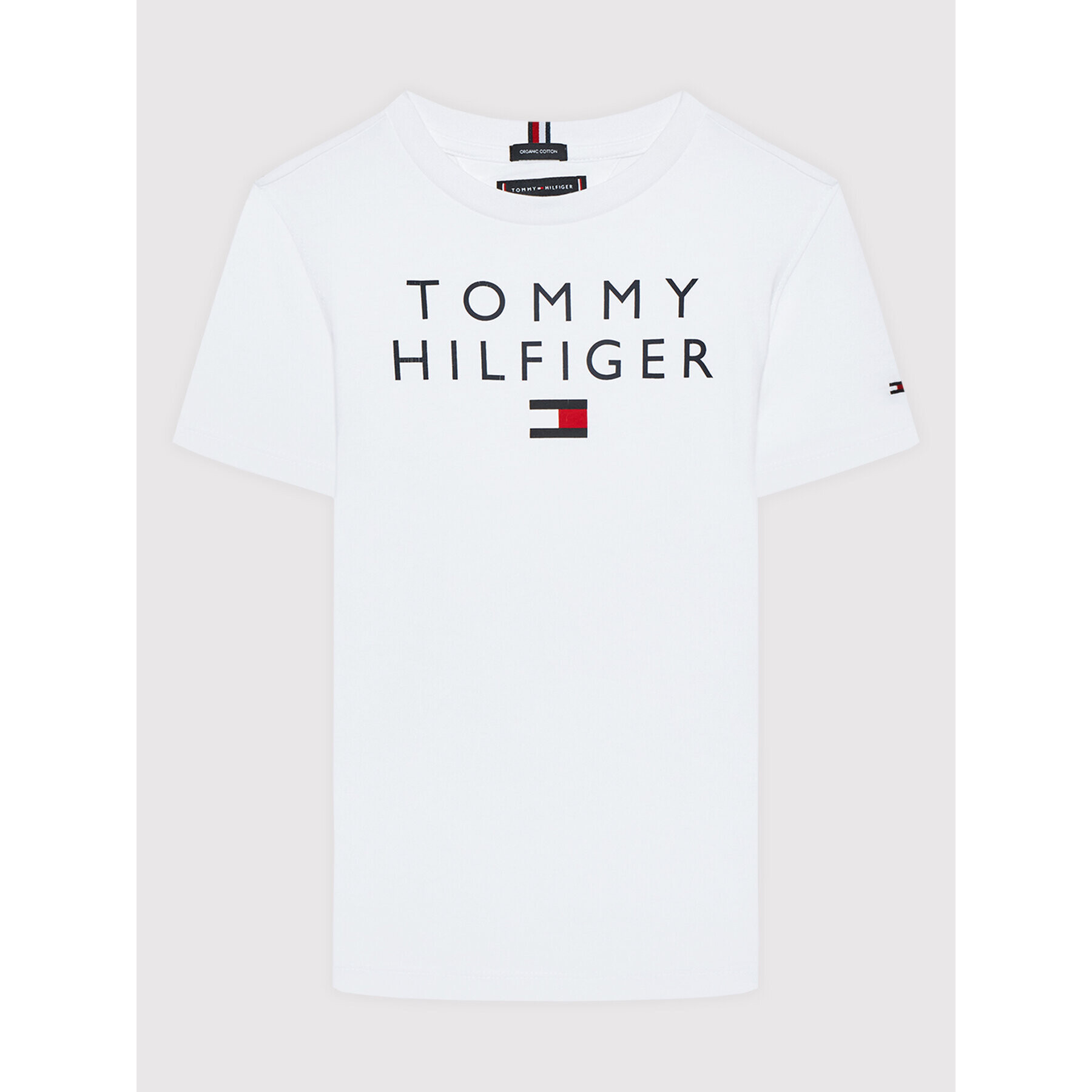 Tommy Hilfiger Tričko Th Logo KB0KB06849 D Biela Regular Fit - Pepit.sk