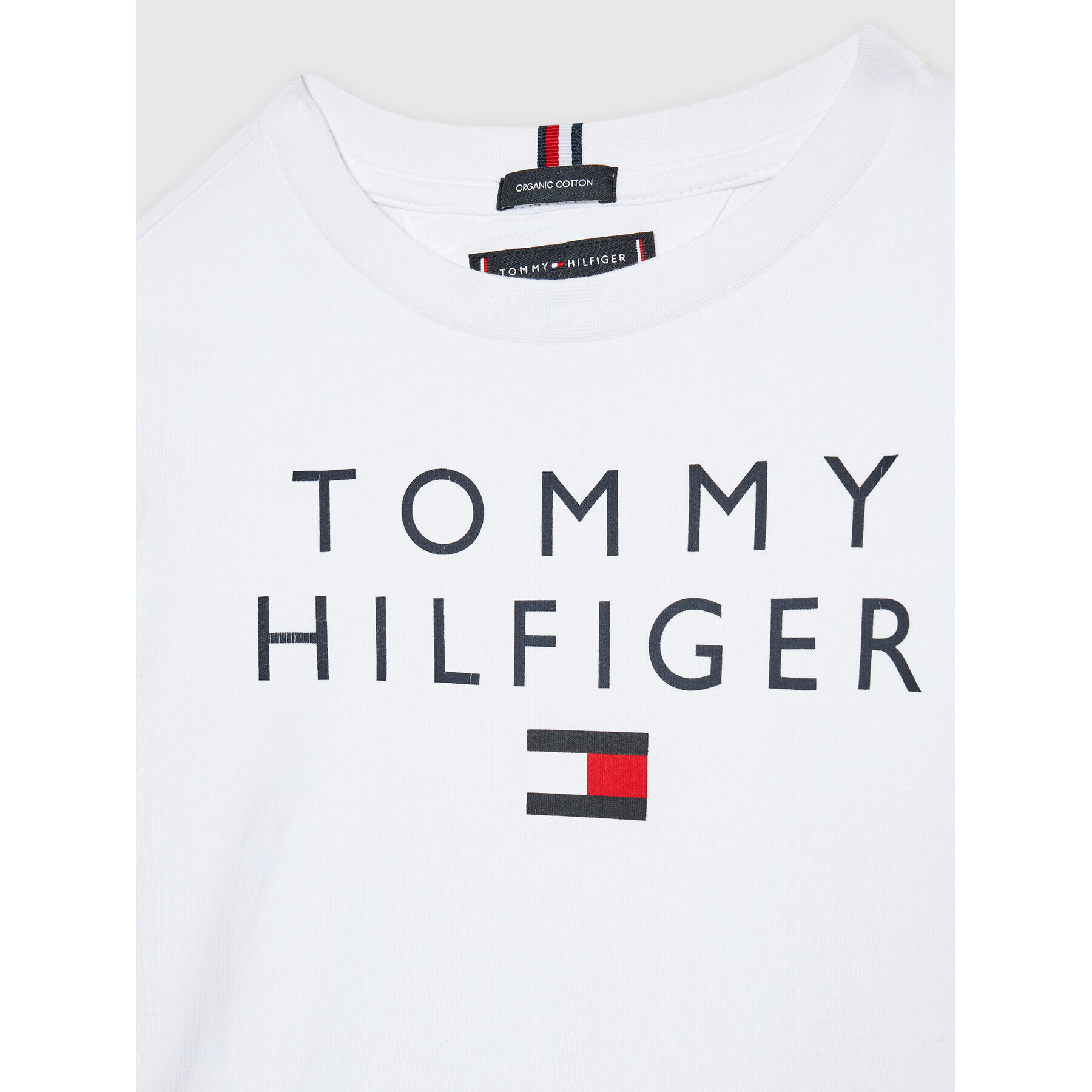 Tommy Hilfiger Tričko Th Logo KB0KB06849 D Biela Regular Fit - Pepit.sk