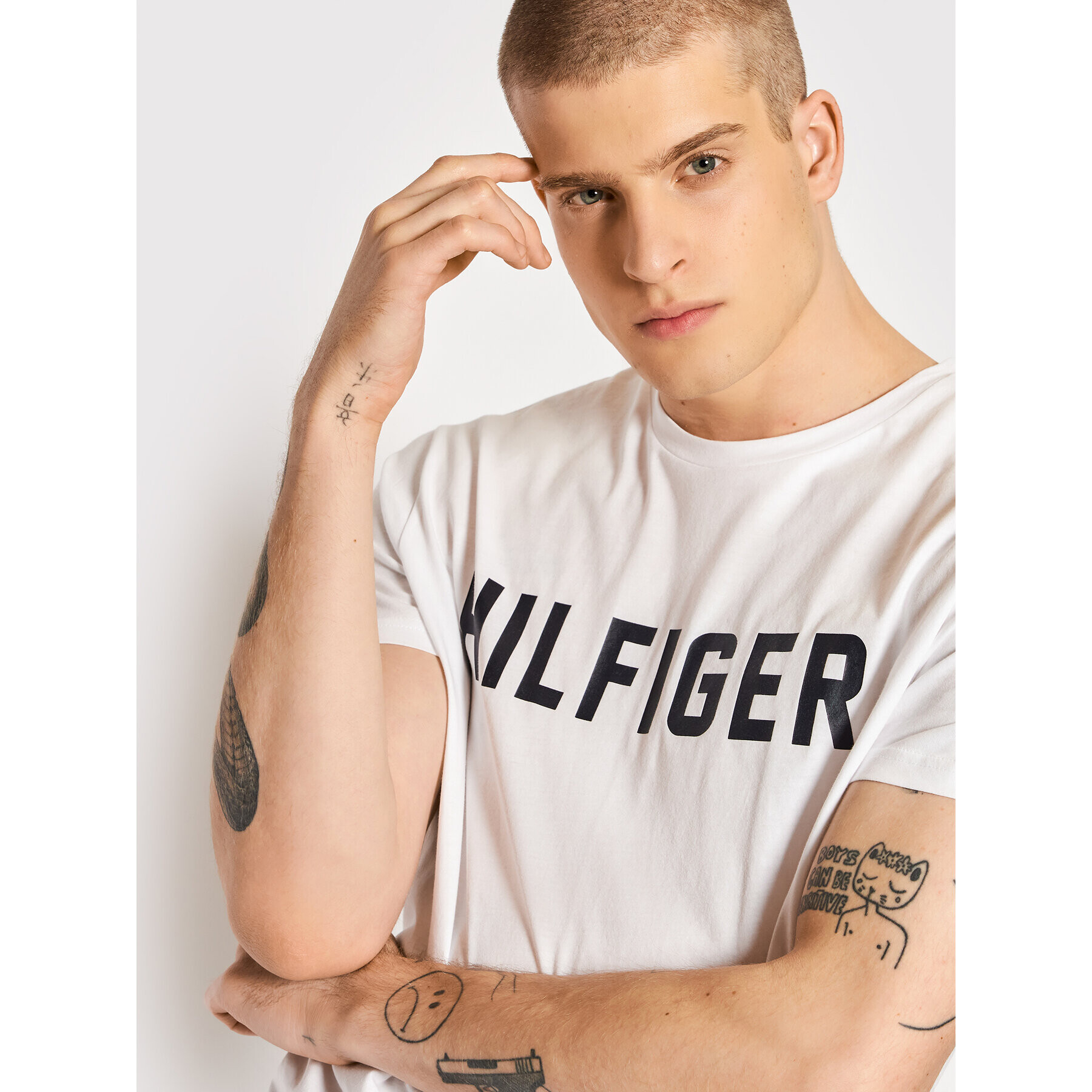 Tommy Hilfiger Tričko UM0UM02011 Biela Regular Fit - Pepit.sk