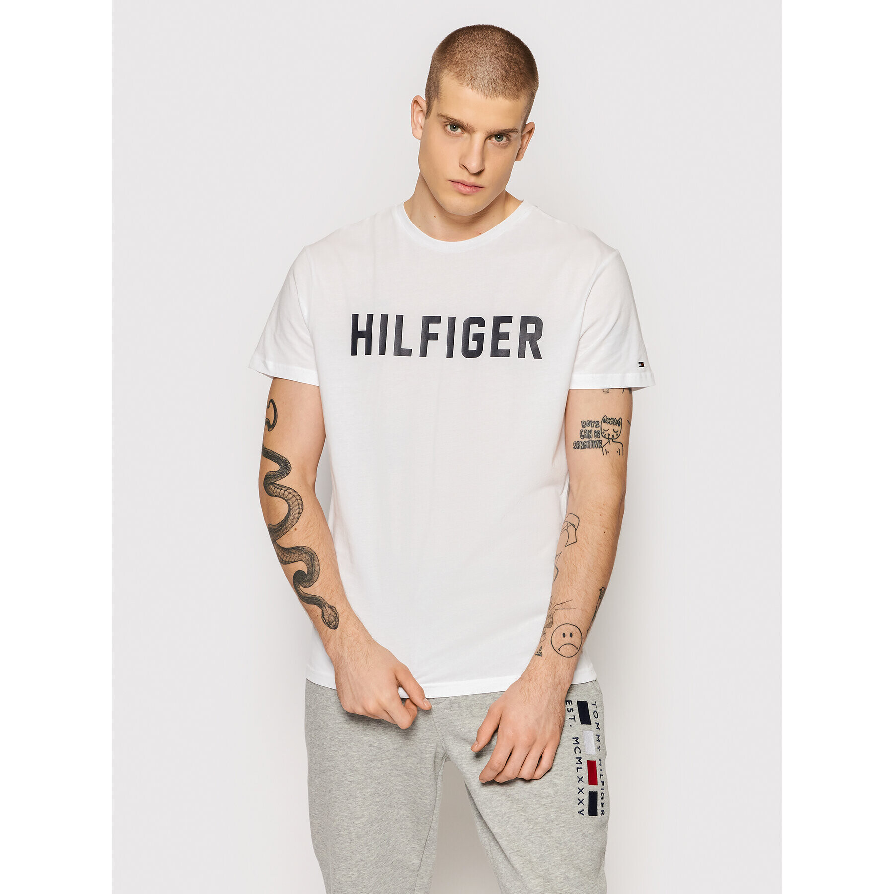 Tommy Hilfiger Tričko UM0UM02011 Biela Regular Fit - Pepit.sk