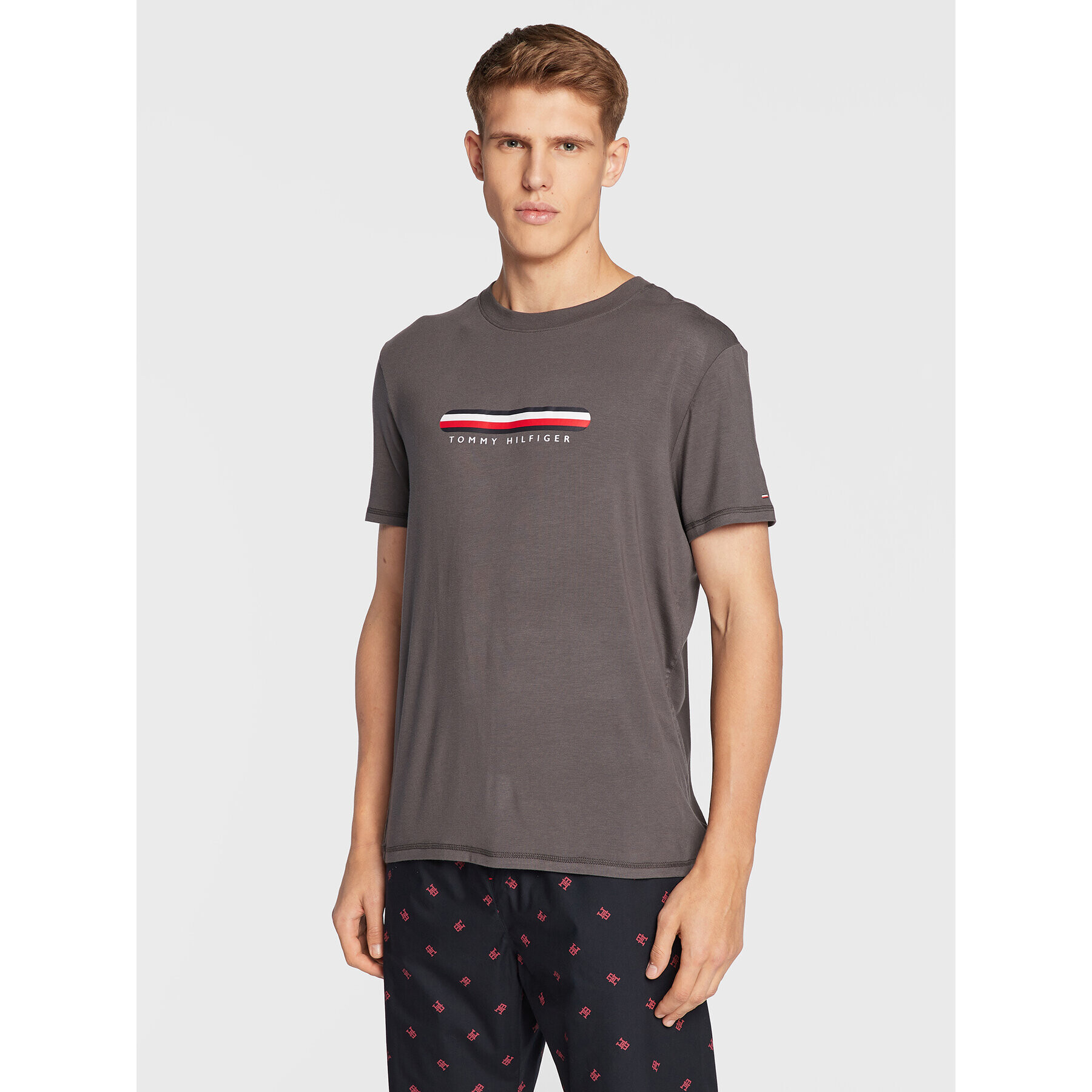 Tommy Hilfiger Tričko UM0UM02348 Sivá Regular Fit - Pepit.sk