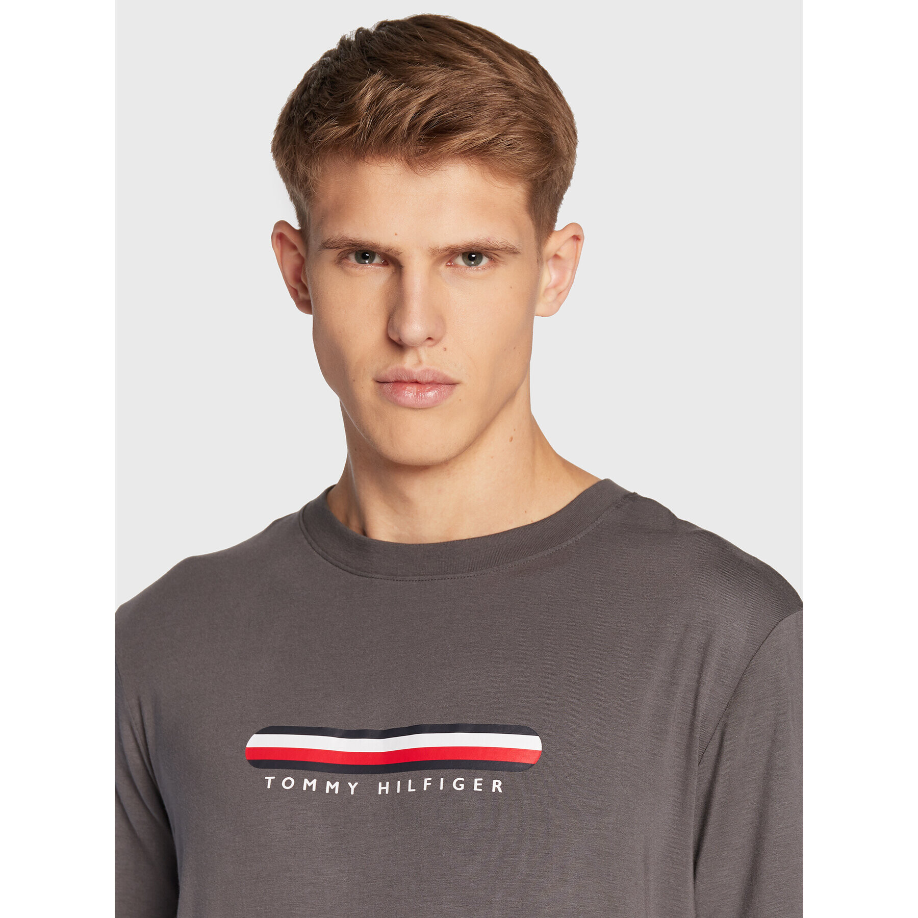 Tommy Hilfiger Tričko UM0UM02348 Sivá Regular Fit - Pepit.sk