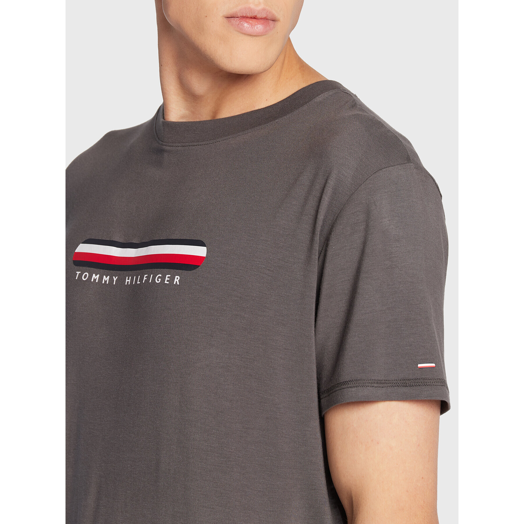 Tommy Hilfiger Tričko UM0UM02348 Sivá Regular Fit - Pepit.sk