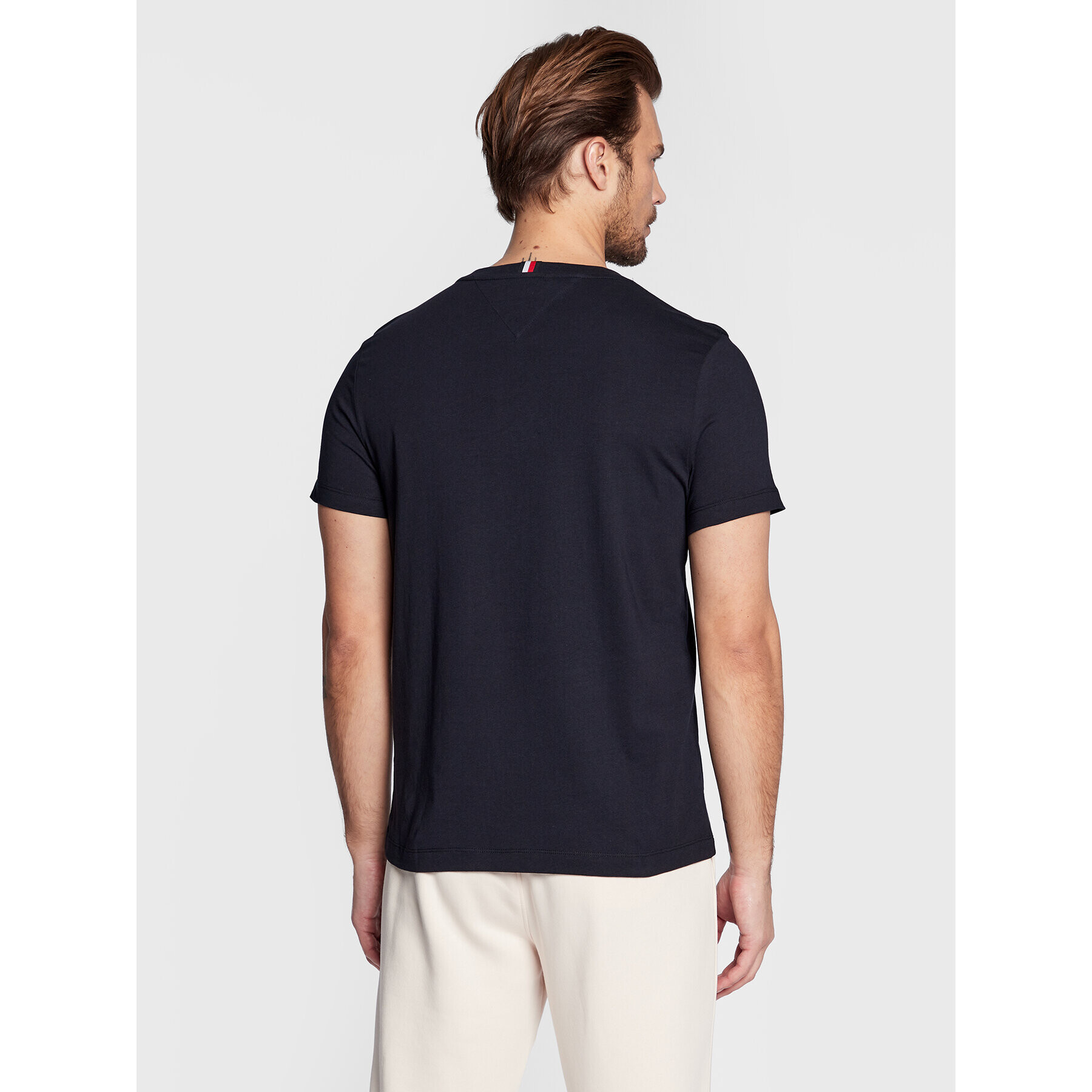 Tommy Hilfiger Tričko Vertical Gradient MW0MW29668 Tmavomodrá Slim Fit - Pepit.sk