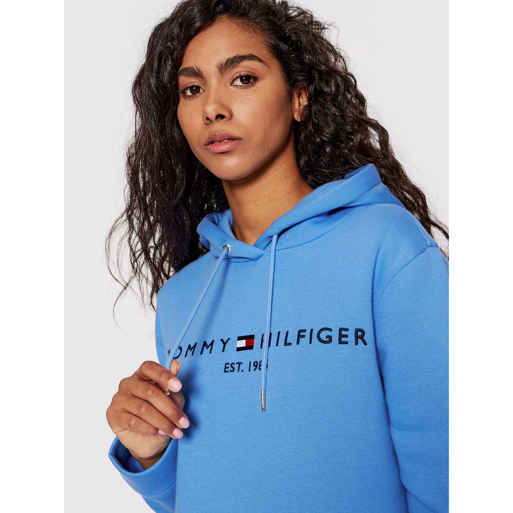 Tommy Hilfiger Úpletové šaty Ess WW0WW30061 Modrá Regular Fit - Pepit.sk