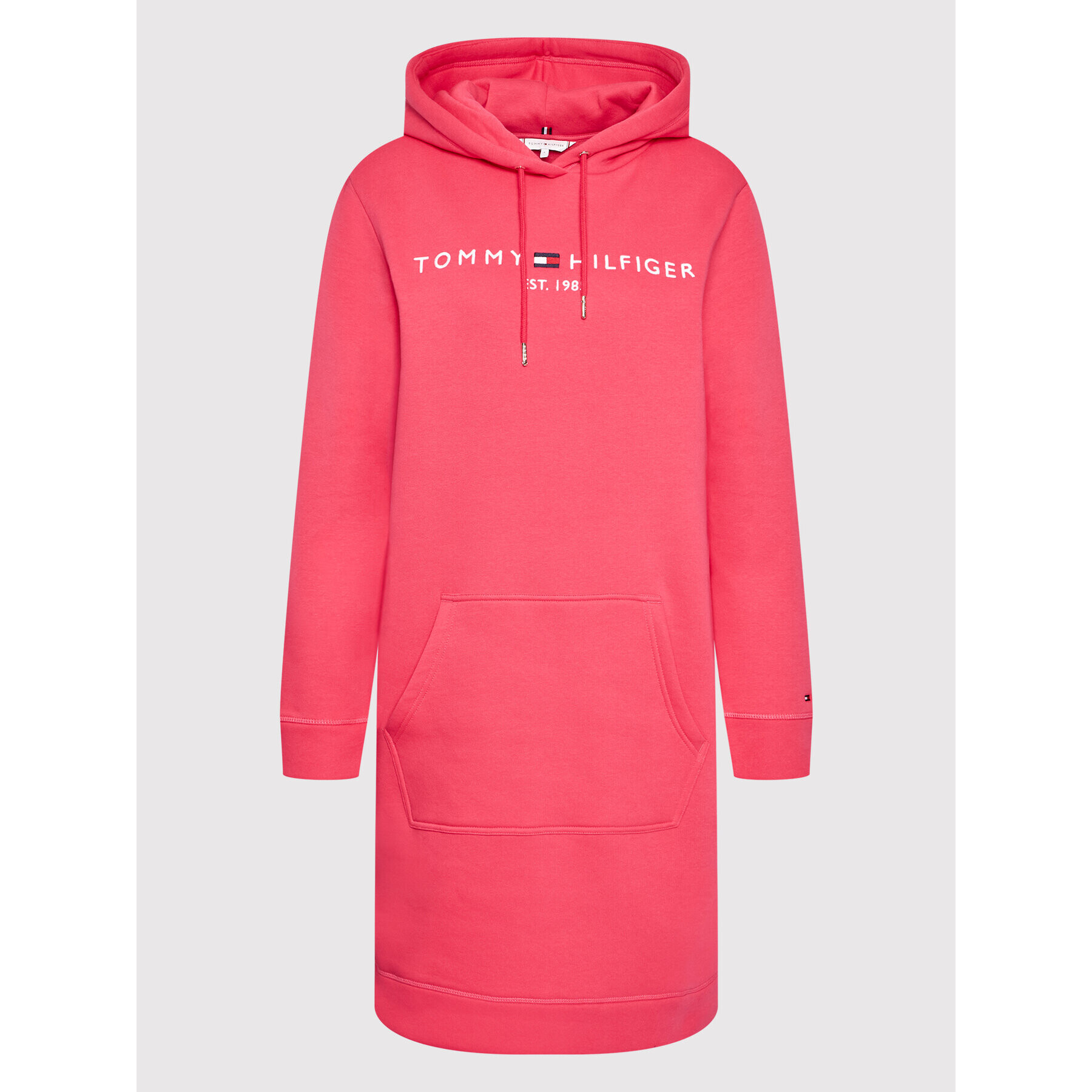 Tommy Hilfiger Úpletové šaty Ess WW0WW30061 Ružová Relaxed Fit - Pepit.sk