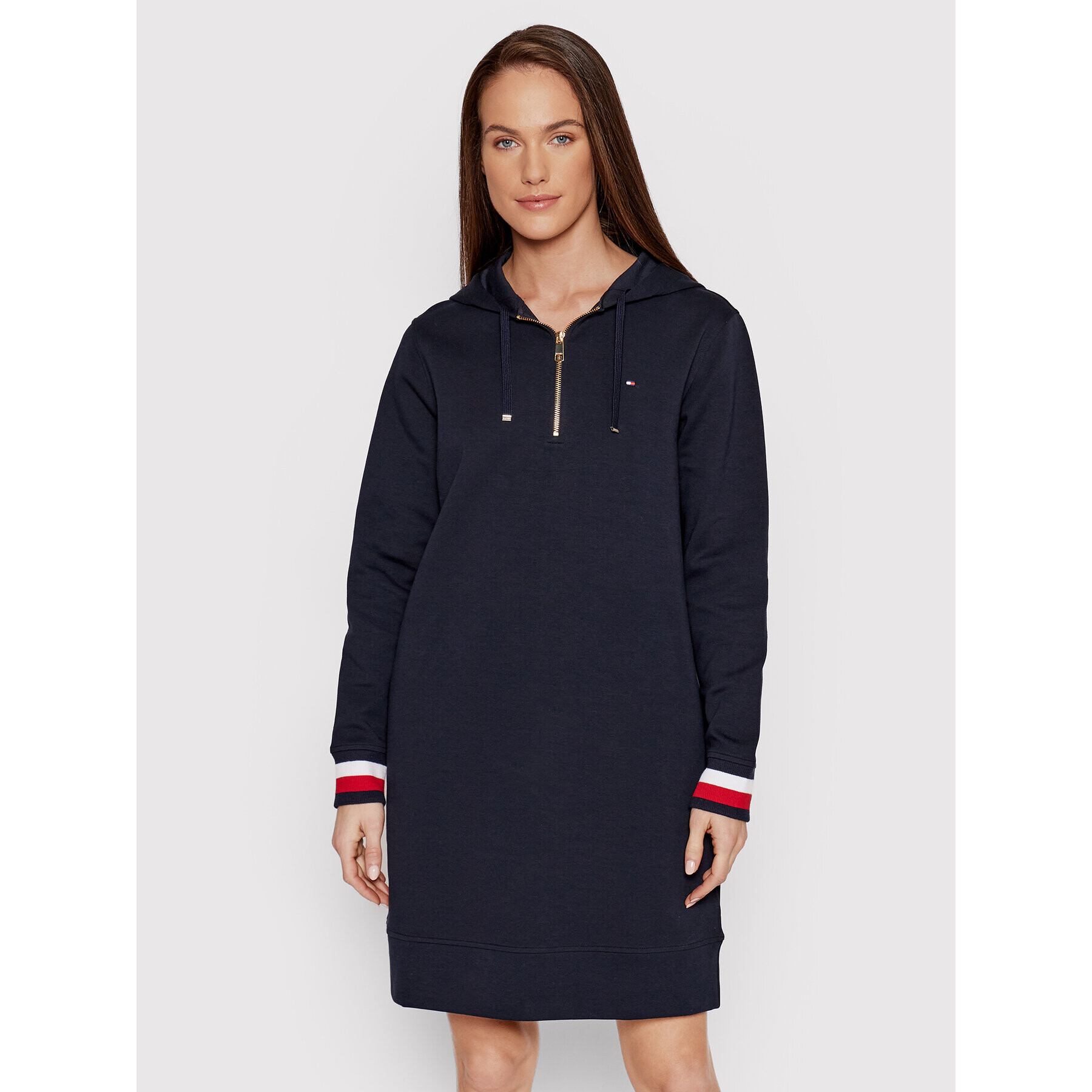 Tommy Hilfiger Úpletové šaty Interlock WW0WW32917 Tmavomodrá Regular Fit - Pepit.sk