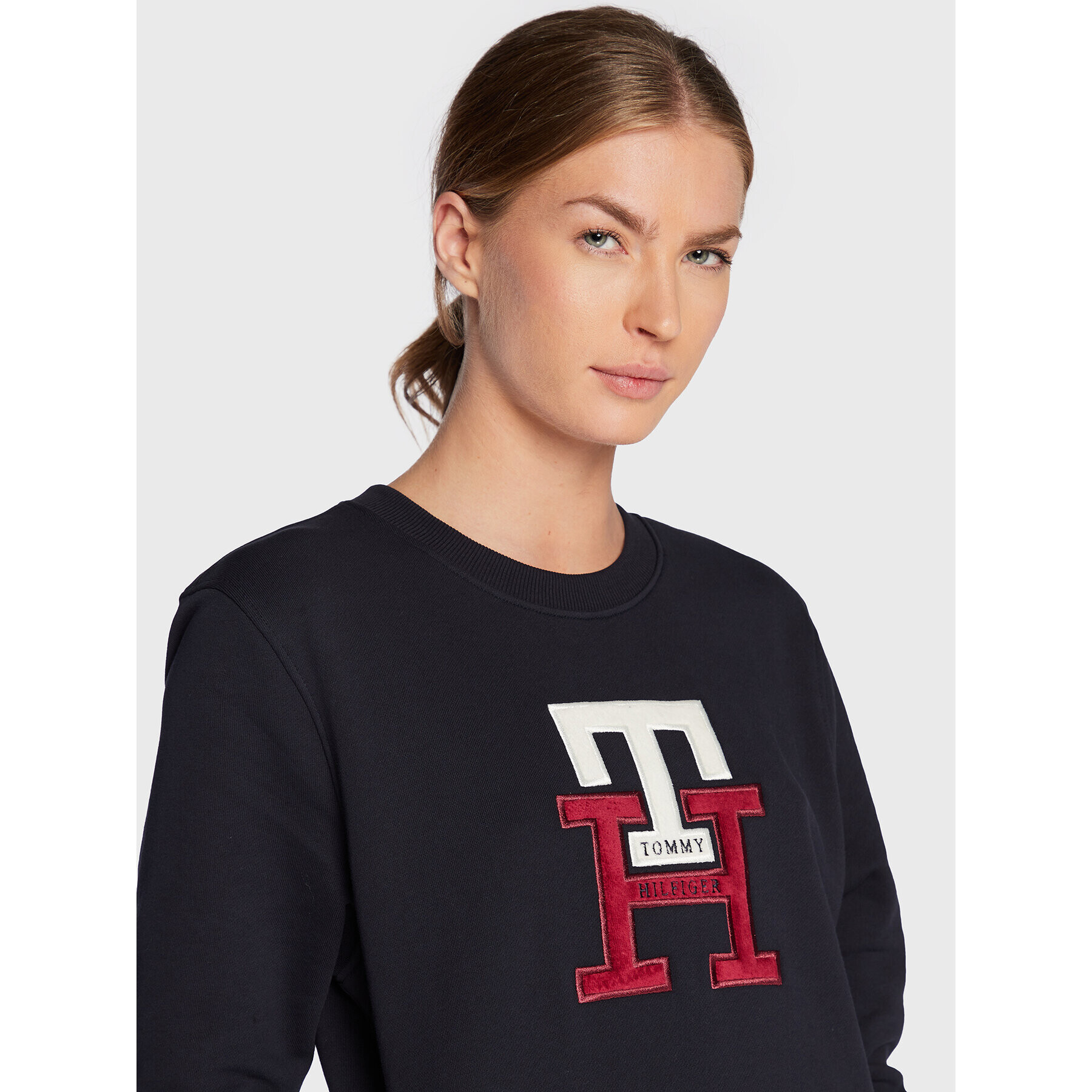 Tommy Hilfiger Úpletové šaty Terry Monogram WW0WW37442 Tmavomodrá Regular Fit - Pepit.sk