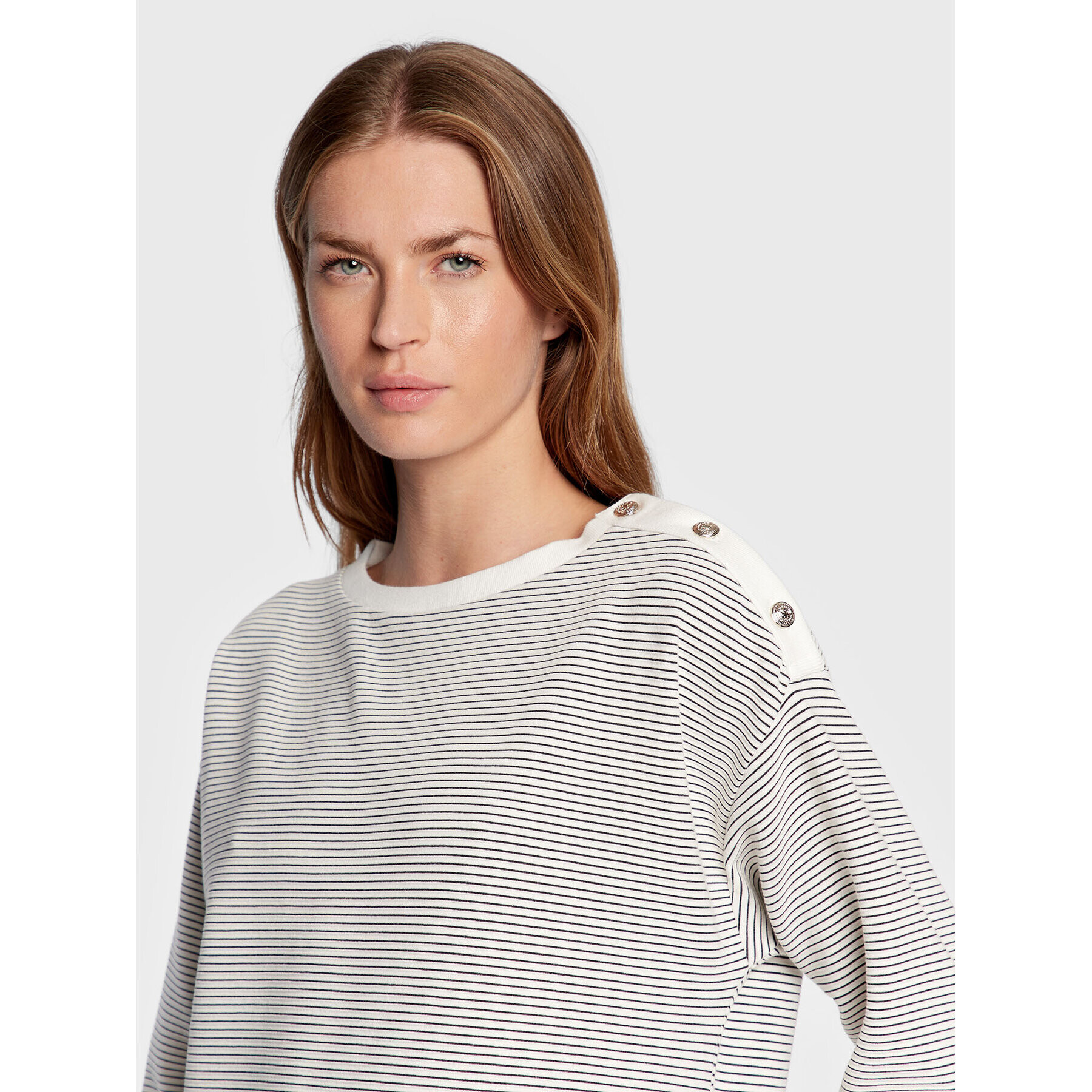 Tommy Hilfiger Úpletové šaty Texture Boat WW0WW36401 Biela Relaxed Fit - Pepit.sk