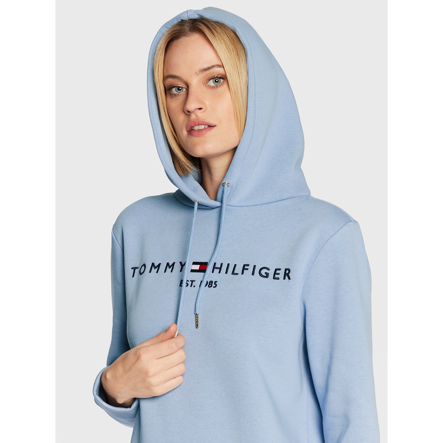 Tommy Hilfiger Úpletové šaty WW0WW30061 Modrá Regular Fit - Pepit.sk