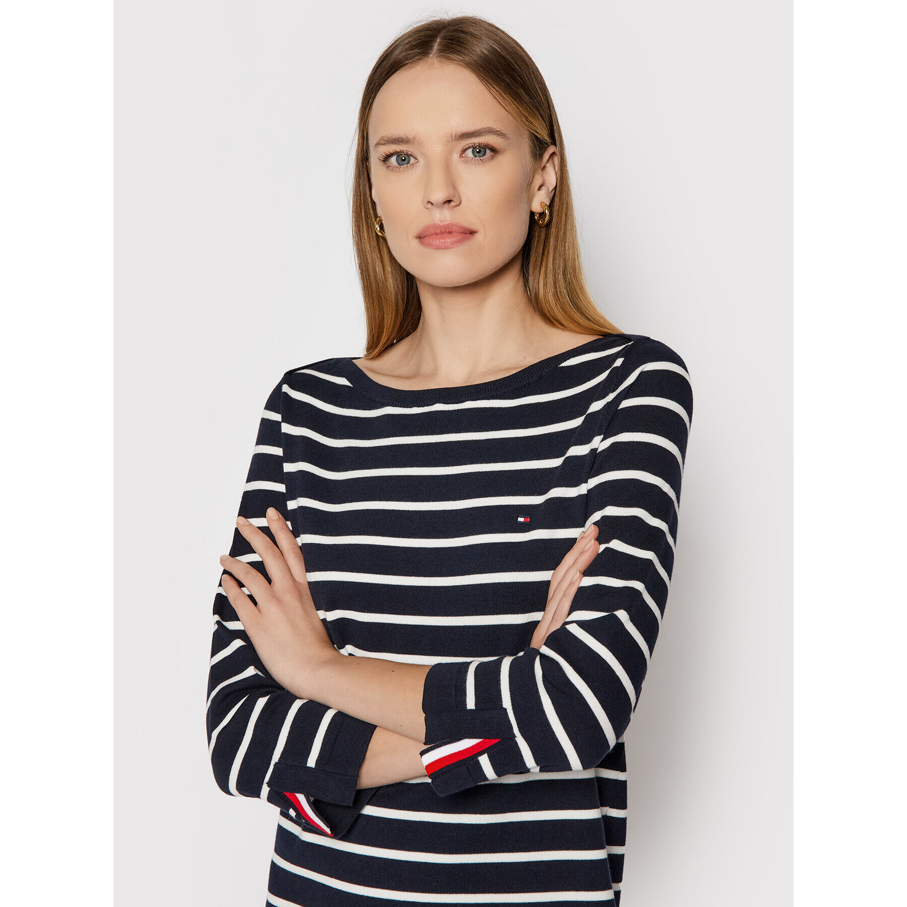 Tommy Hilfiger Úpletové šaty WW0WW31115 Tmavomodrá Regular Fit - Pepit.sk