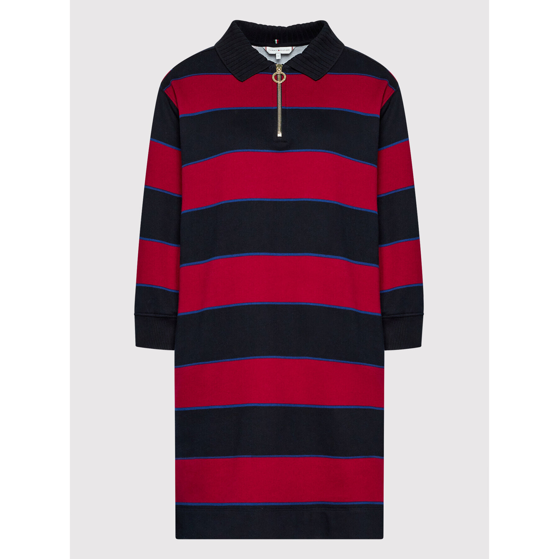 Tommy Hilfiger Úpletové šaty WW0WW34664 Bordová Relaxed Fit - Pepit.sk