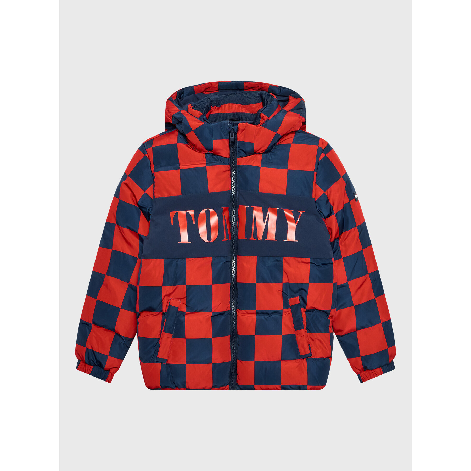 Tommy Hilfiger Vatovaná bunda Checker Board KB0KB07814 D Tmavomodrá Regular Fit - Pepit.sk