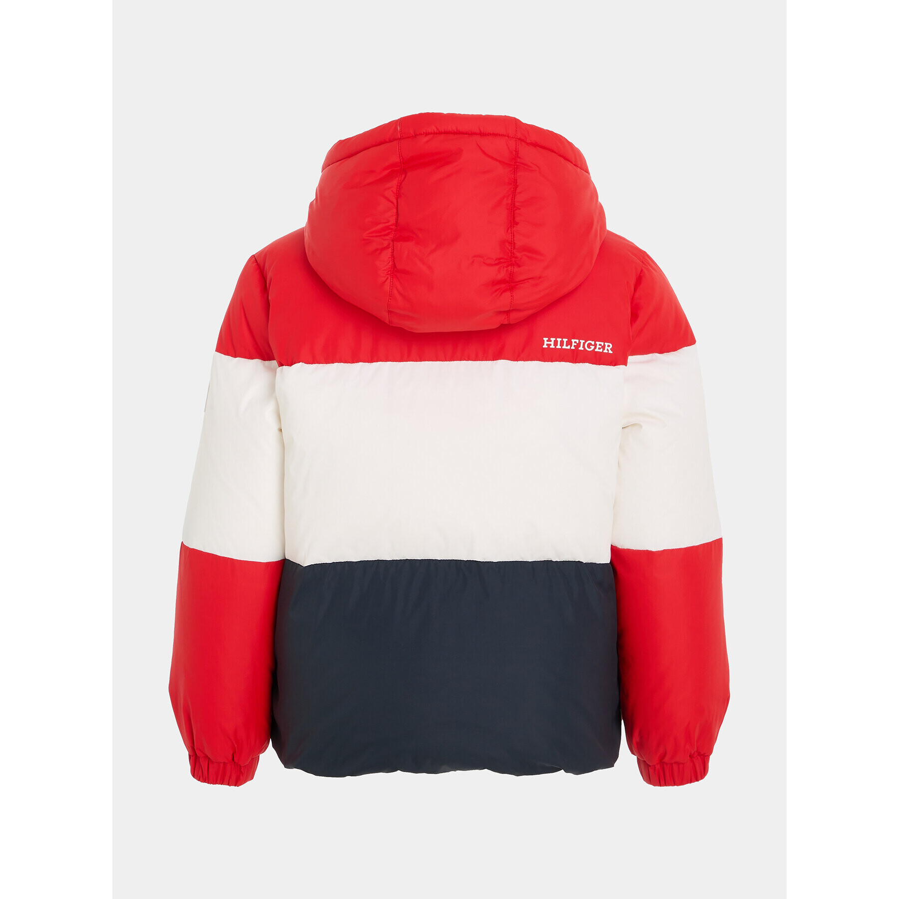 Tommy Hilfiger Vatovaná bunda Essential Colorblock KB0KB08559 M Červená Regular Fit - Pepit.sk