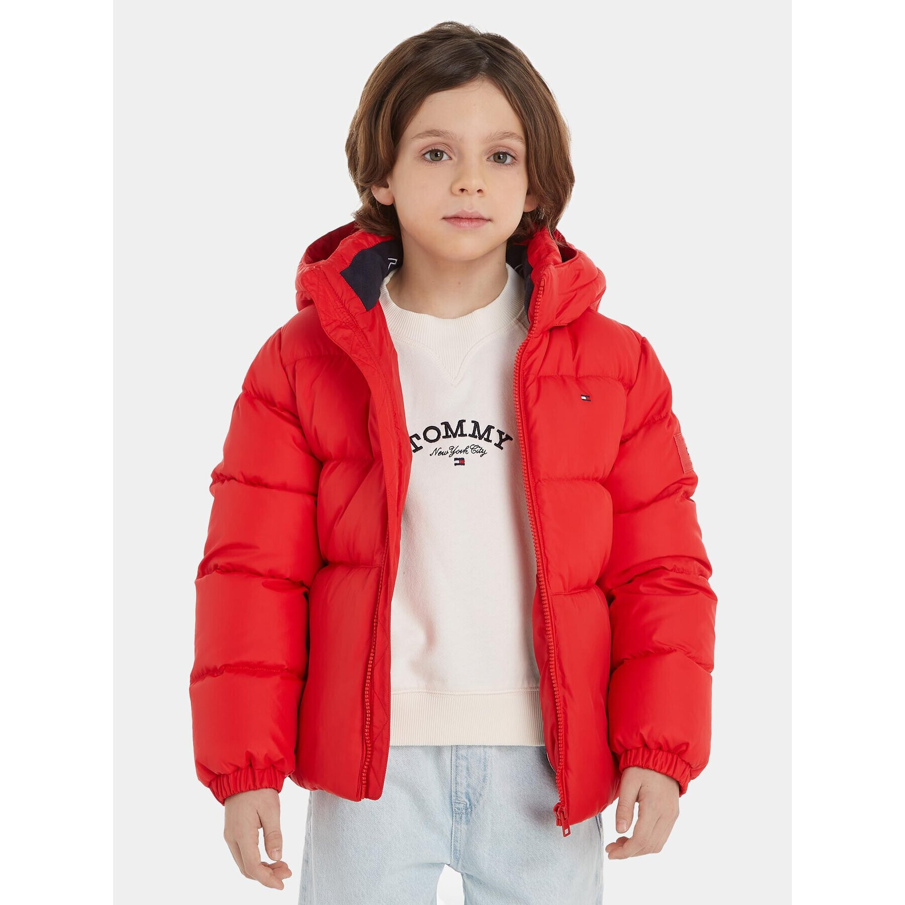 Tommy Hilfiger Vatovaná bunda Essential KB0KB08341 M Oranžová Regular Fit - Pepit.sk