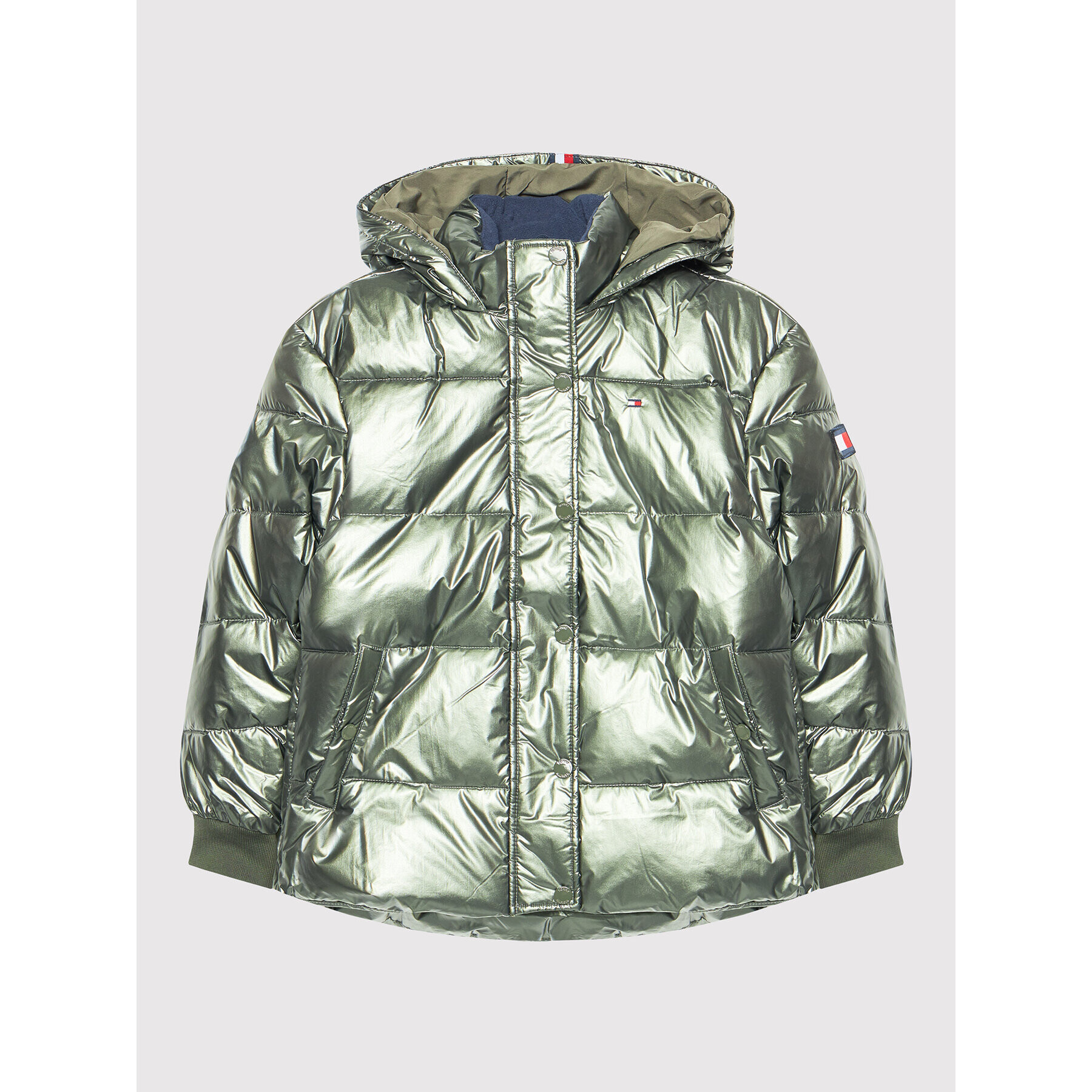 Tommy Hilfiger Vatovaná bunda KG0KG06022 D Zelená Regular Fit - Pepit.sk