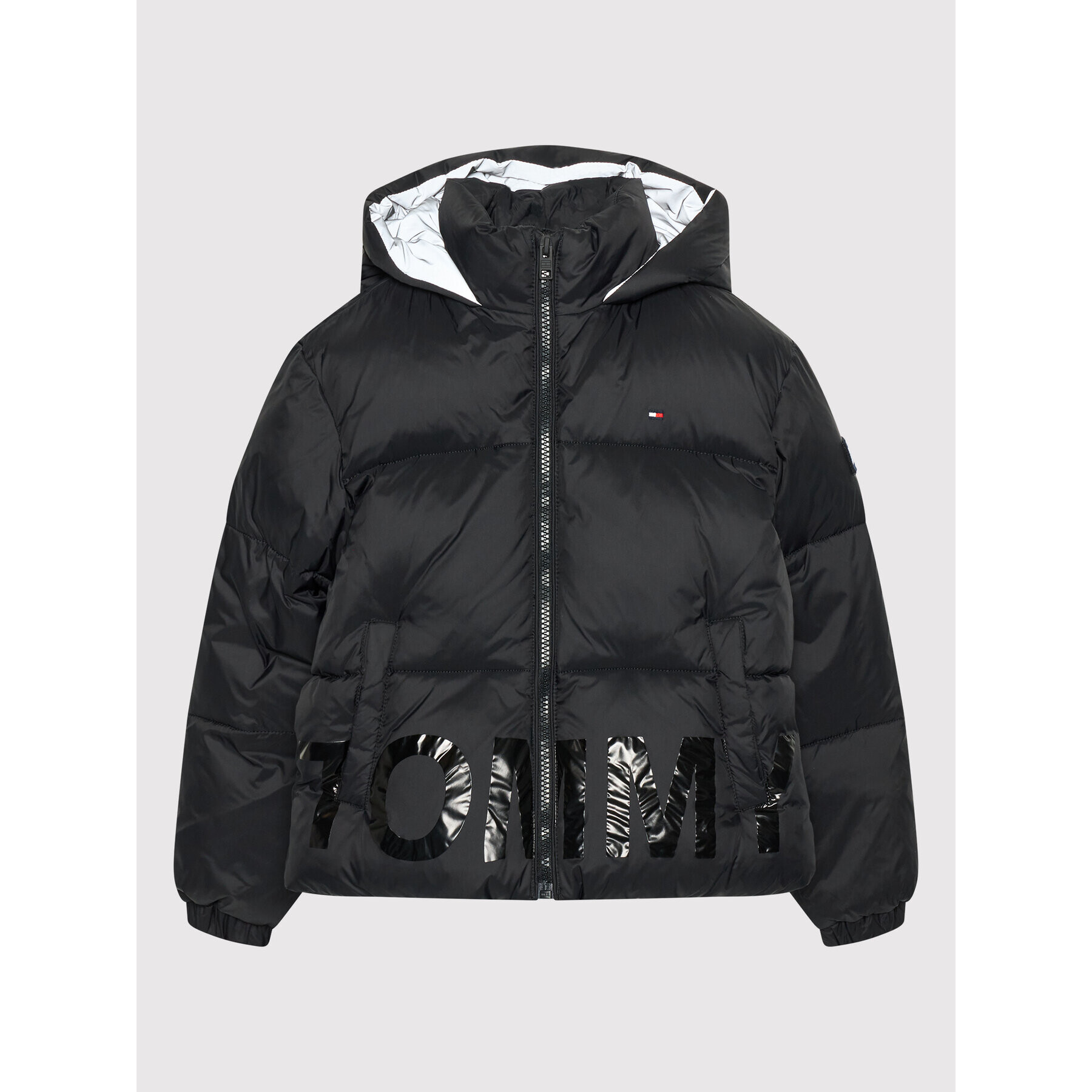 Tommy Hilfiger Vatovaná bunda Puffer Logo KB0KB06773 M Čierna Regular Fit - Pepit.sk