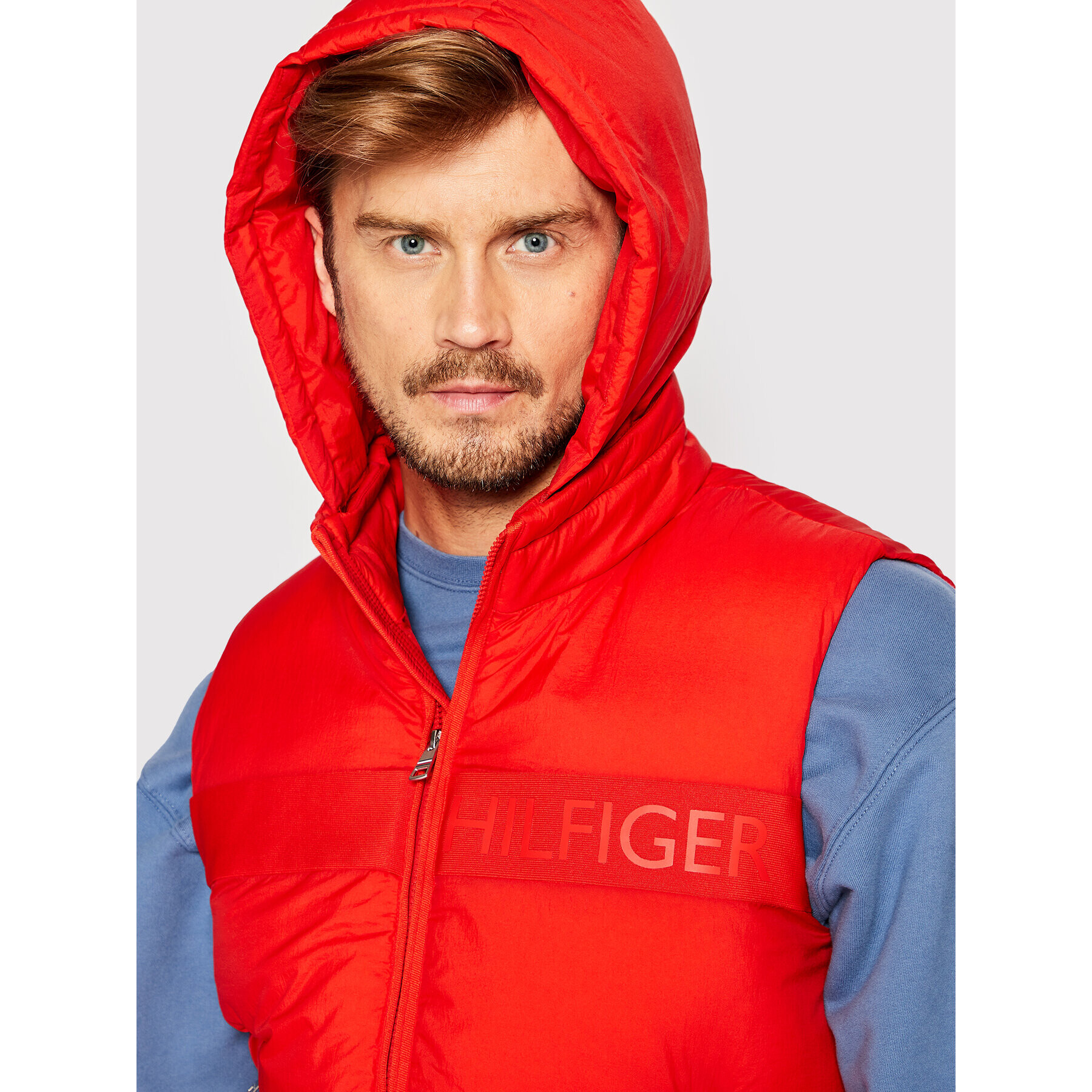 Tommy Hilfiger Vesta High Loft Vest MW0MW27680 Červená Regular Fit - Pepit.sk