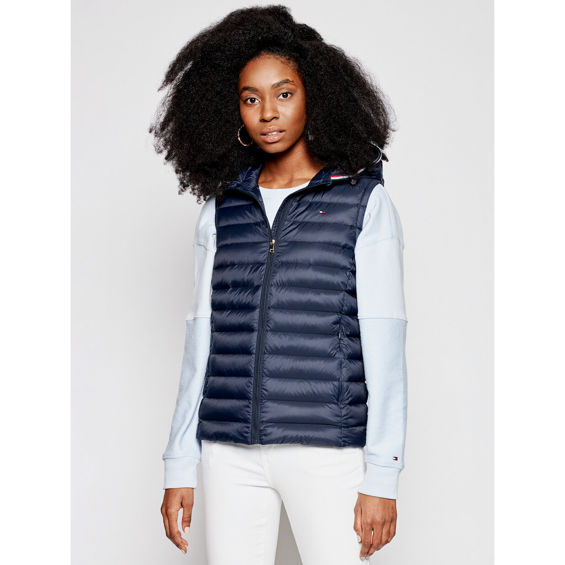 Tommy Hilfiger Vesta Th Ess Lw Down Vest WW0WW30841 Tmavomodrá Regular Fit - Pepit.sk