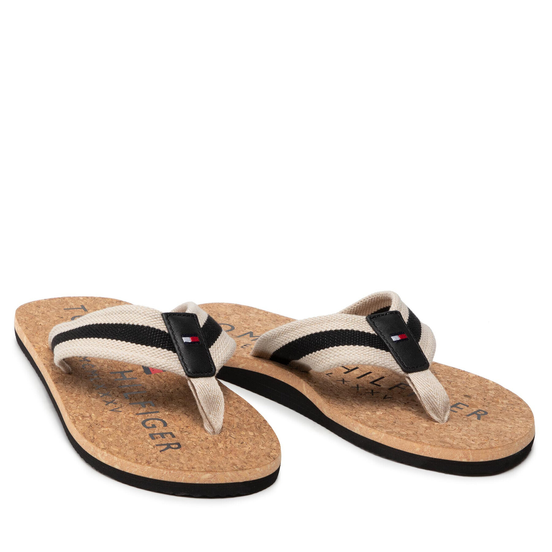 Tommy Hilfiger Žabky Cork Beach Sandal FM0FM03986 Čierna - Pepit.sk