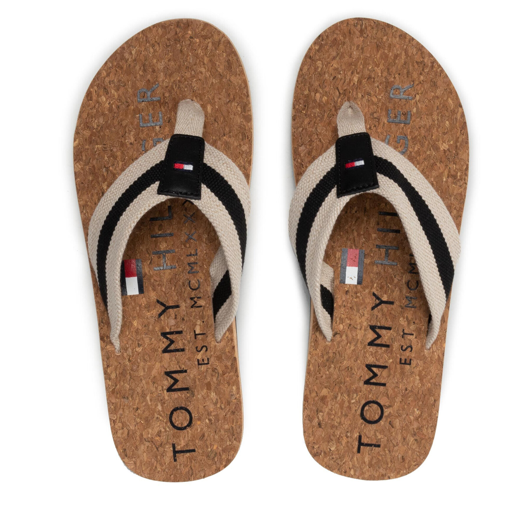 Tommy Hilfiger Žabky Cork Beach Sandal FM0FM03986 Čierna - Pepit.sk