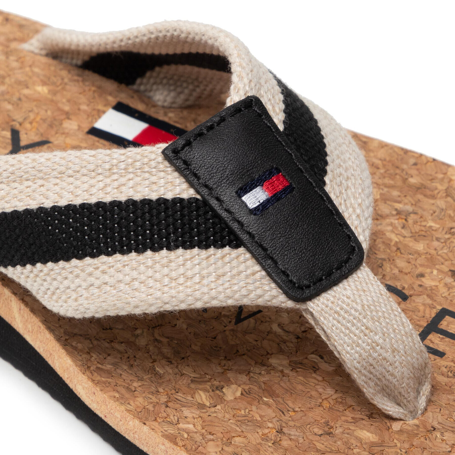 Tommy Hilfiger Žabky Cork Beach Sandal FM0FM03986 Čierna - Pepit.sk