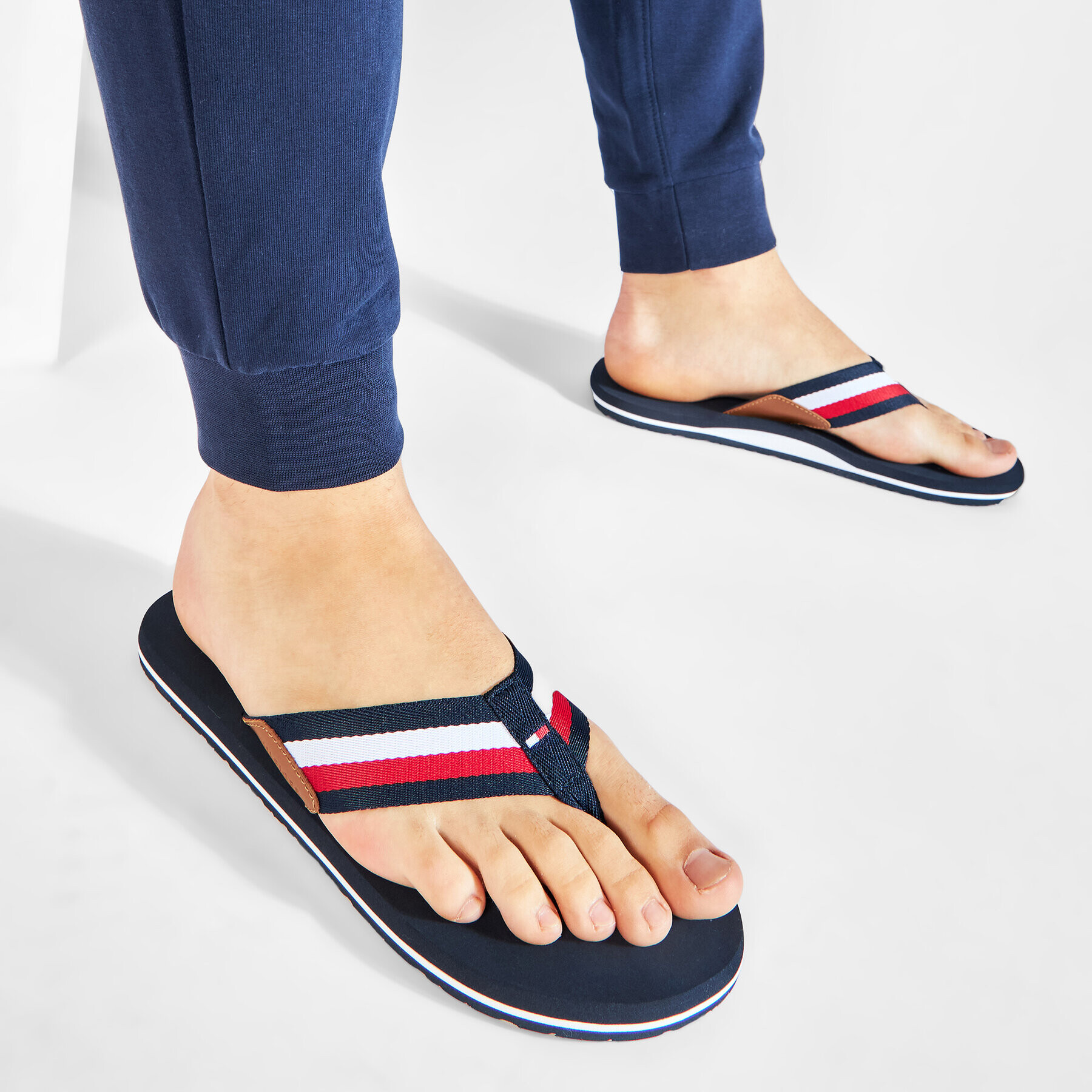 Tommy Hilfiger Žabky Corporate Hilfiger Beach Sandal FM0FM03380 Tmavomodrá - Pepit.sk