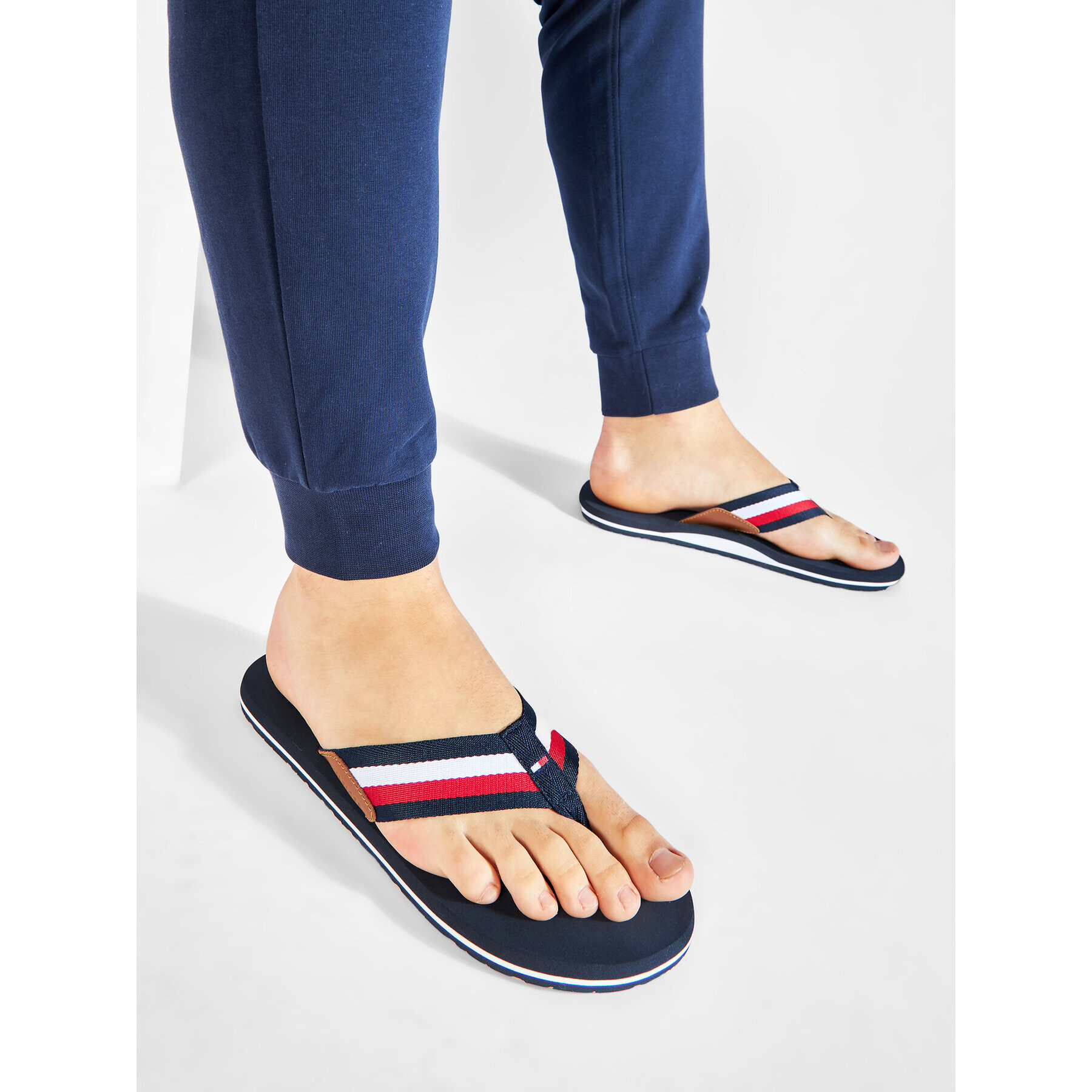 Tommy Hilfiger Žabky Corporate Hilfiger Beach Sandal FM0FM03380 Tmavomodrá - Pepit.sk