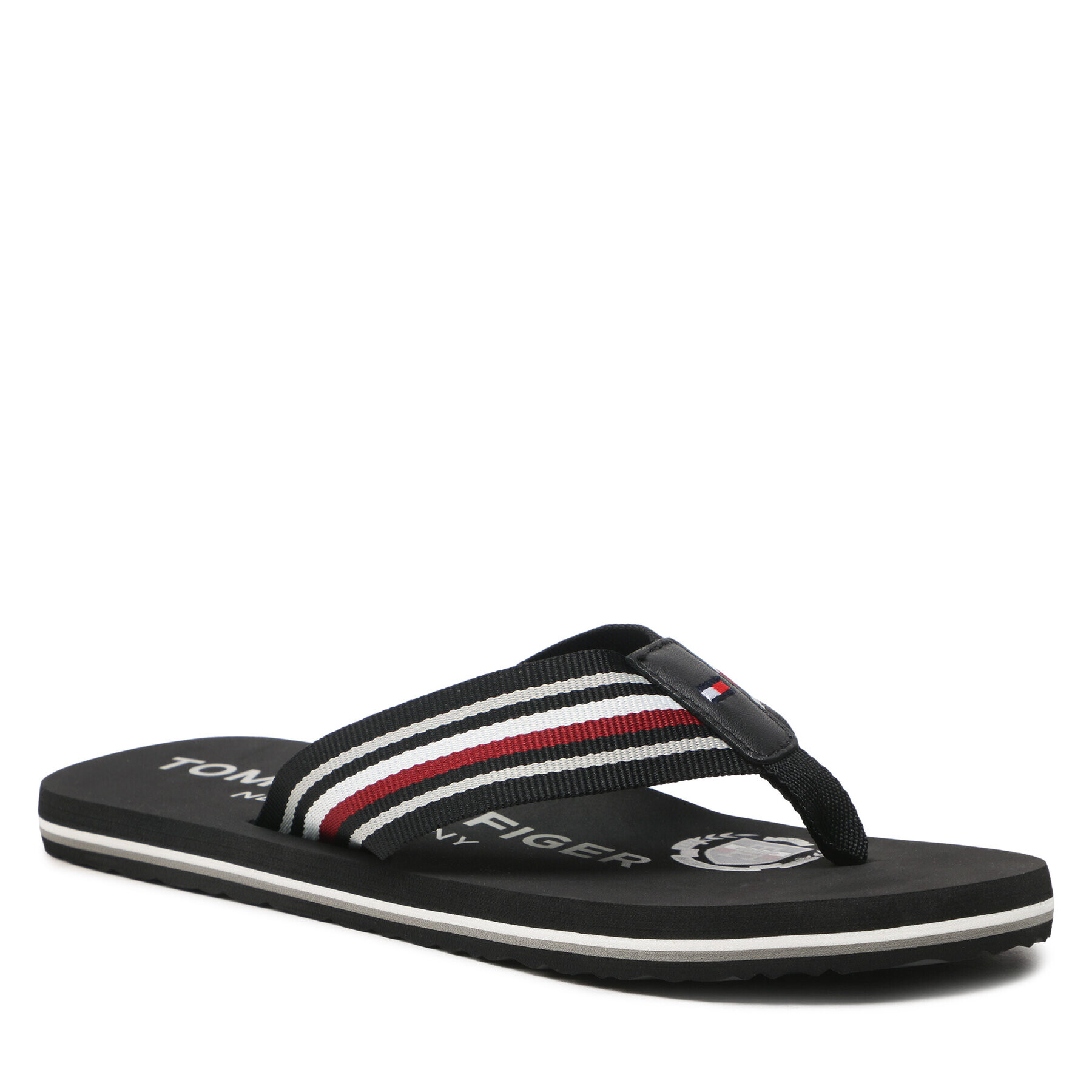 Tommy Hilfiger Žabky Corporate Stripes Beach Sandal FM0FM04407 Čierna - Pepit.sk