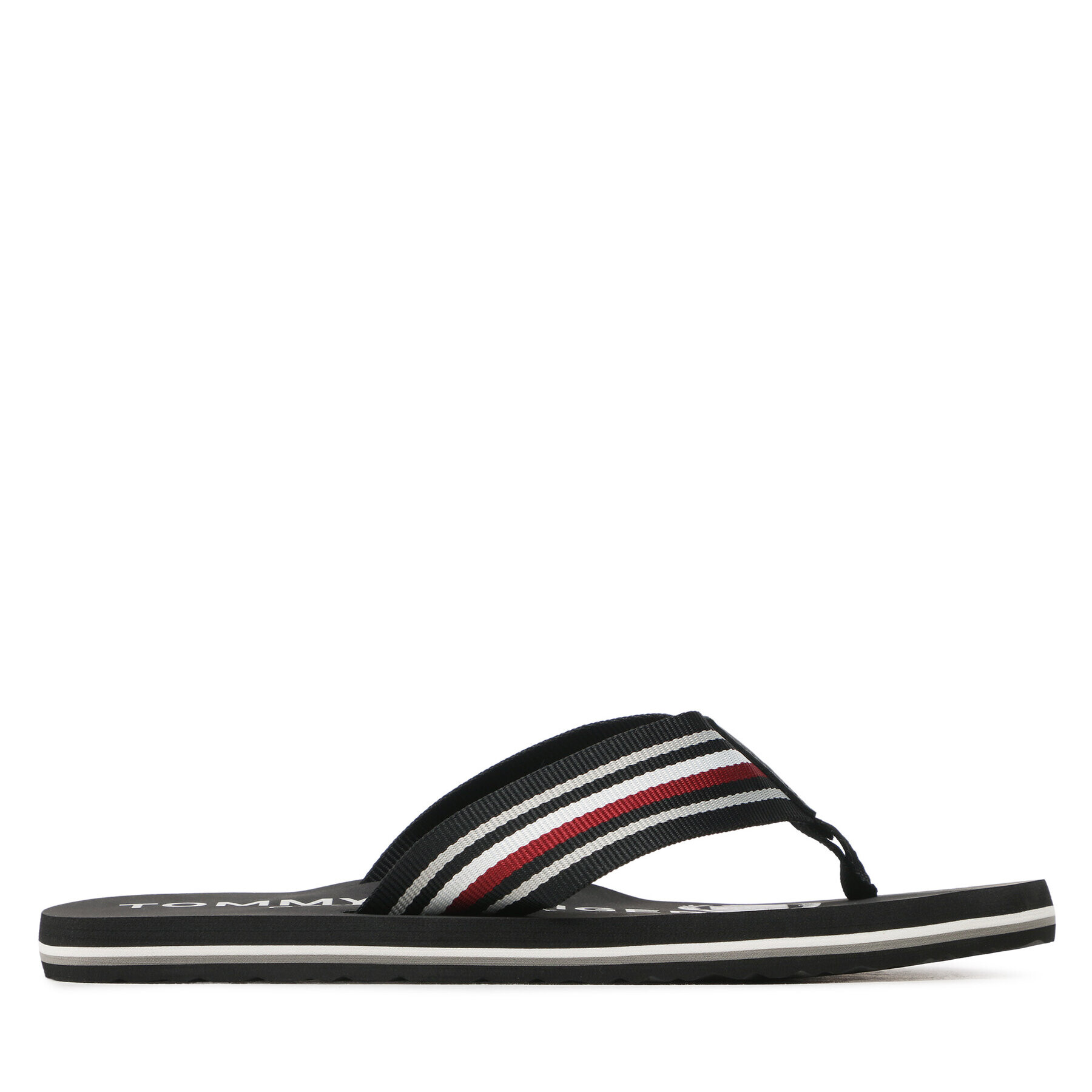 Tommy Hilfiger Žabky Corporate Stripes Beach Sandal FM0FM04407 Čierna - Pepit.sk