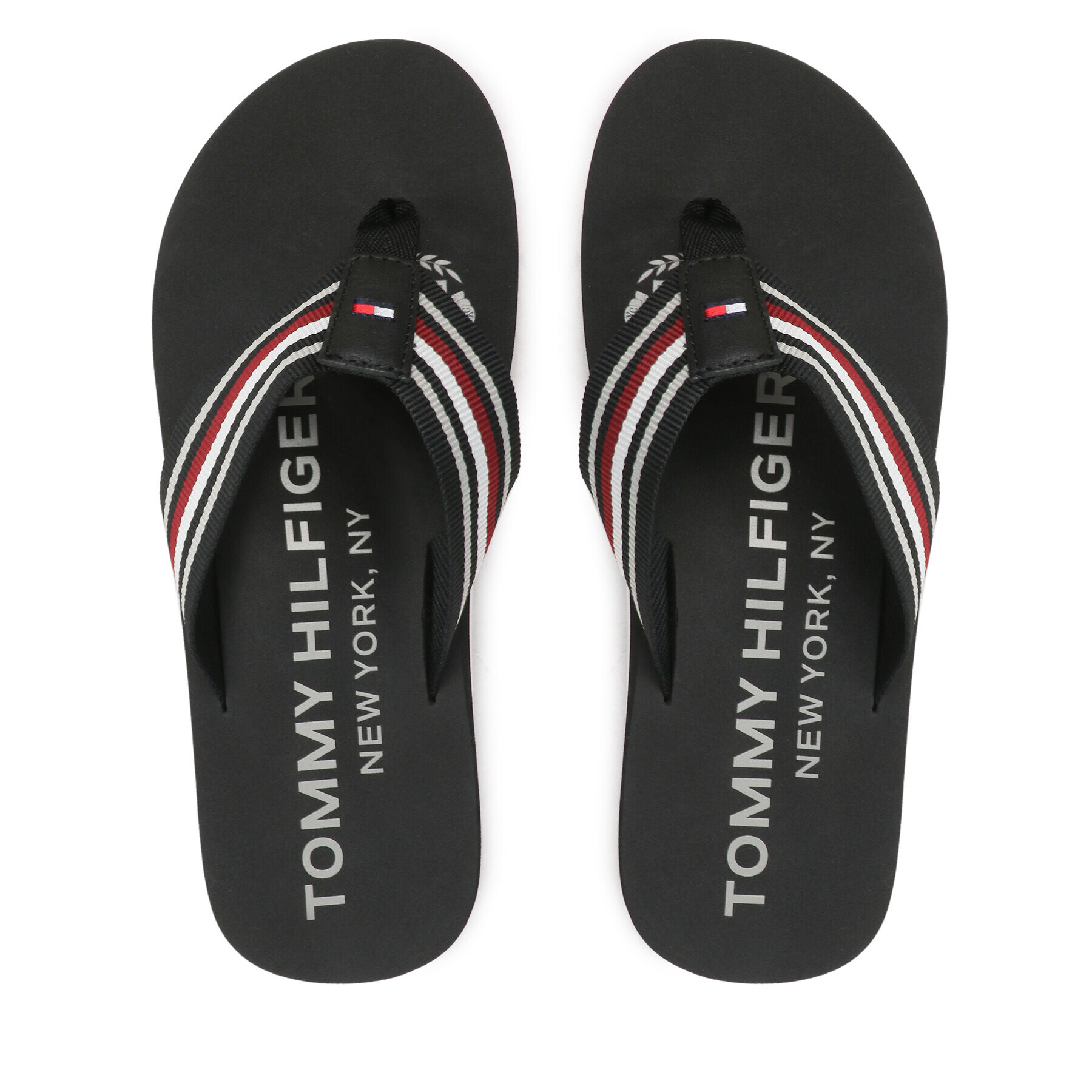 Tommy Hilfiger Žabky Corporate Stripes Beach Sandal FM0FM04407 Čierna - Pepit.sk