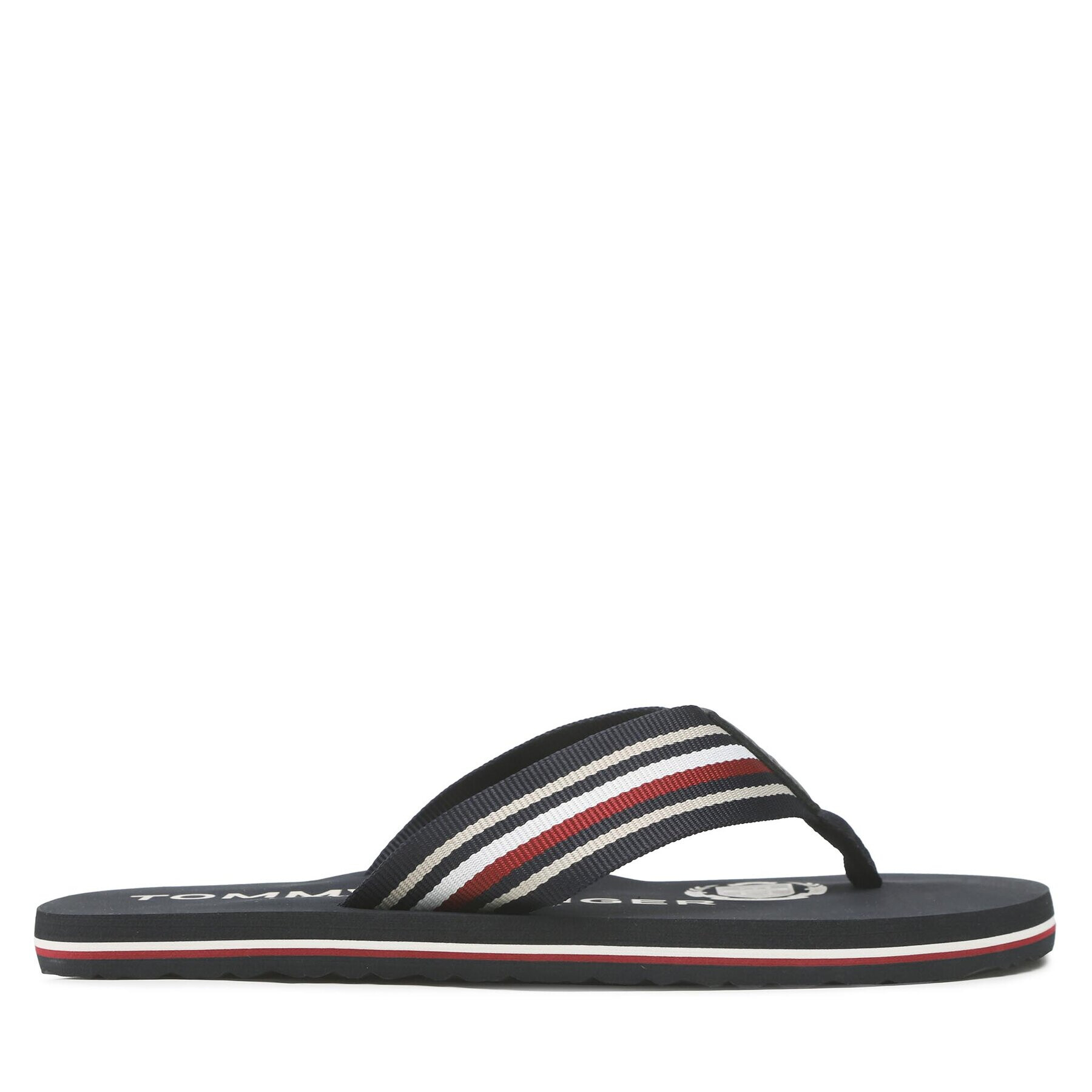 Tommy Hilfiger Žabky Corporate Stripes Beach Sandal FM0FM04407 Tmavomodrá - Pepit.sk