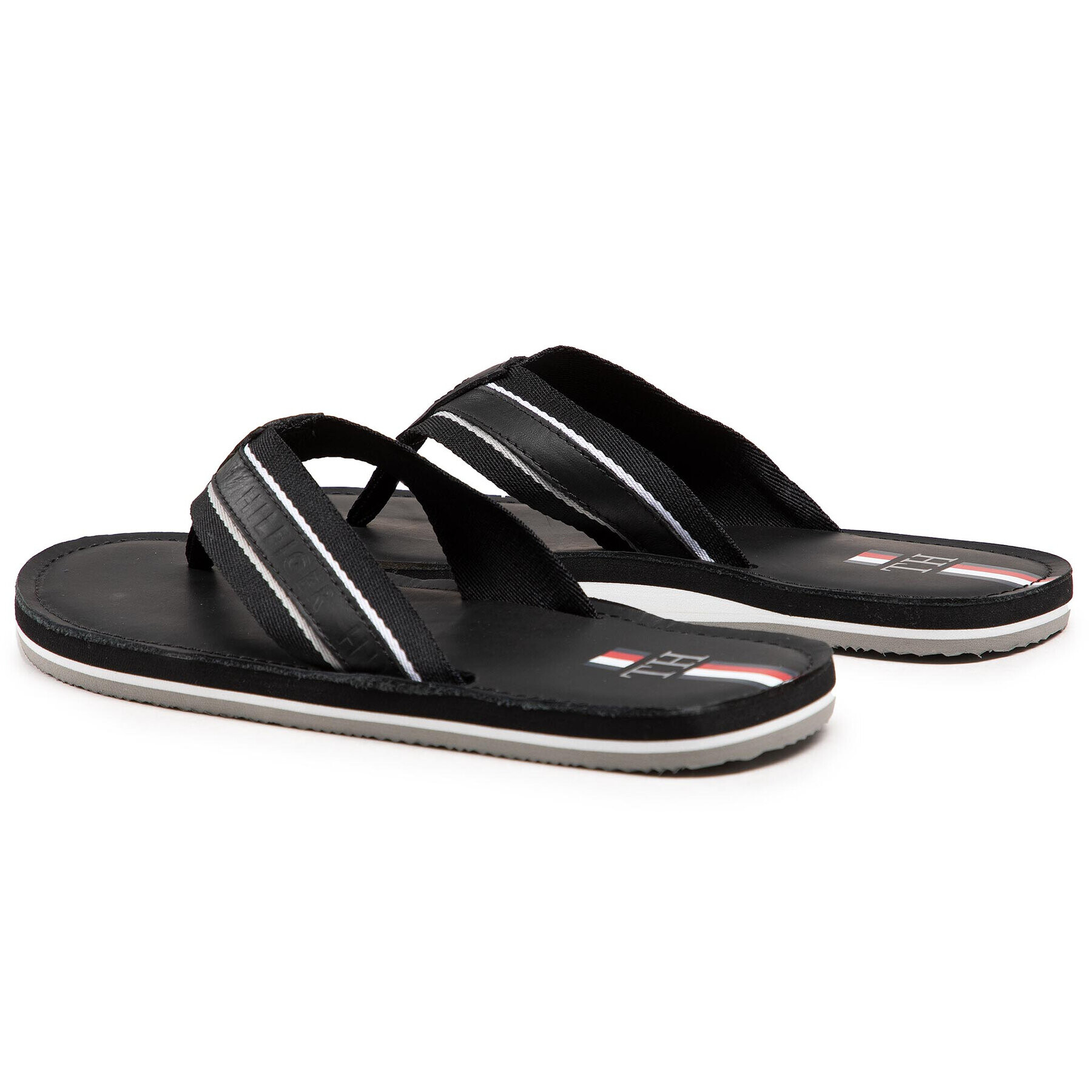 Tommy Hilfiger Žabky Elevated Leather Beach Sandal FM0FM03384 Čierna - Pepit.sk