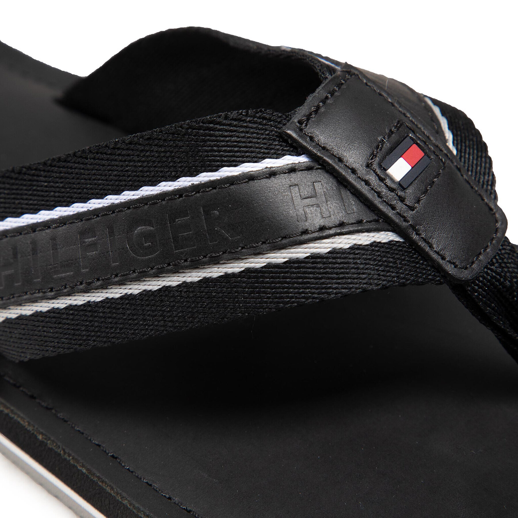 Tommy Hilfiger Žabky Elevated Leather Beach Sandal FM0FM03384 Čierna - Pepit.sk