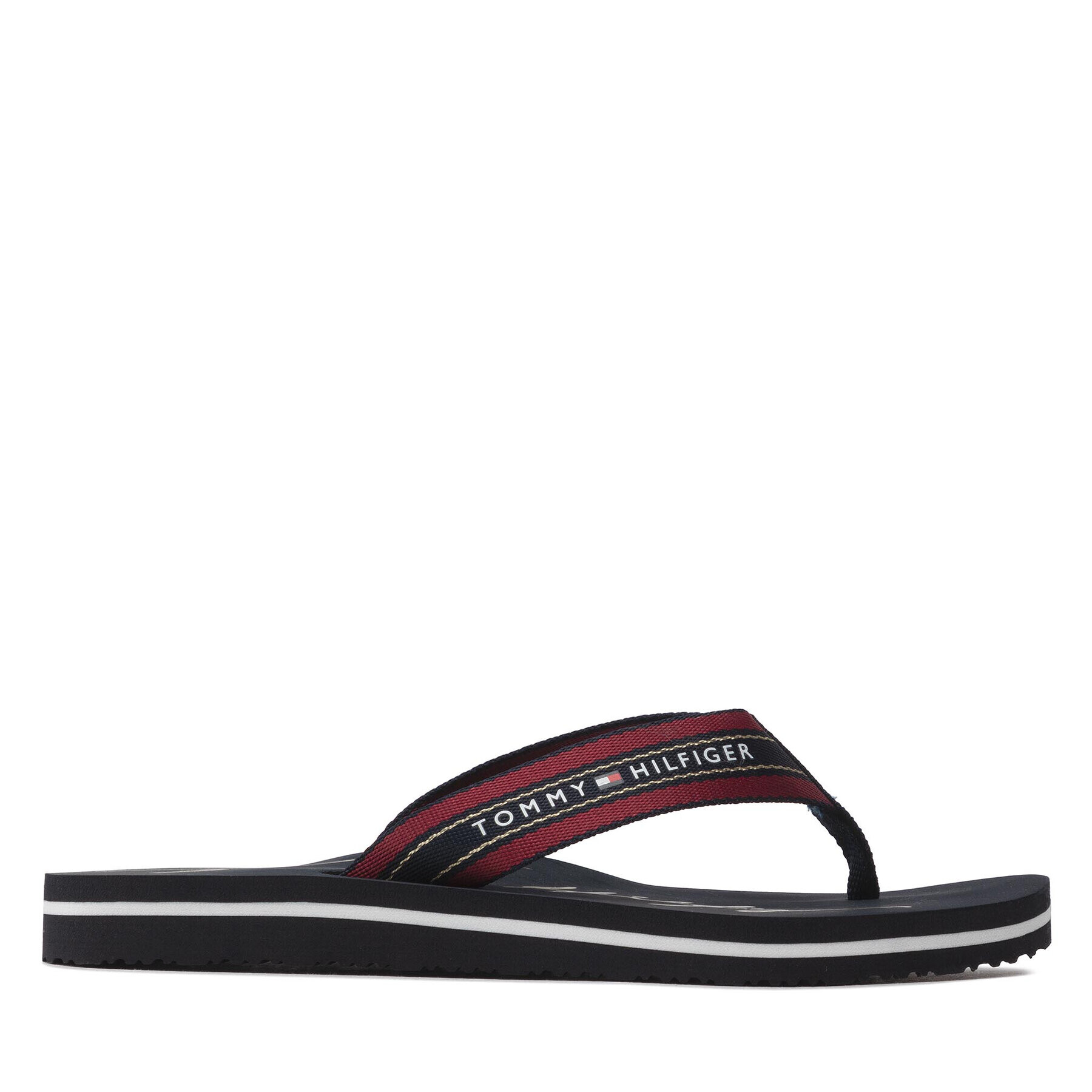 Tommy Hilfiger Žabky Gold Signature Beach Sandal FW0FW06709 Bordová - Pepit.sk