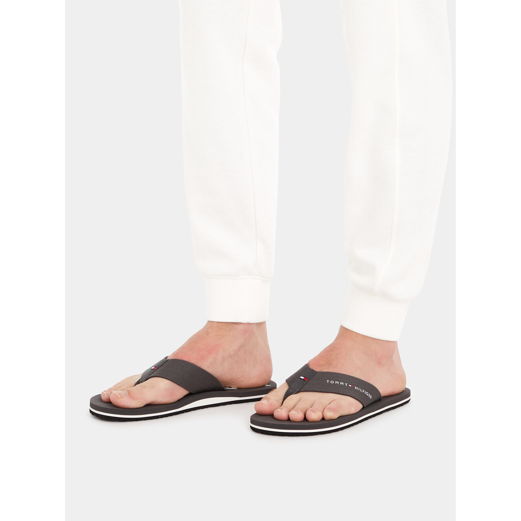 Tommy Hilfiger Žabky Im R Trademark Beach Sandal FM0FM04863 Sivá - Pepit.sk