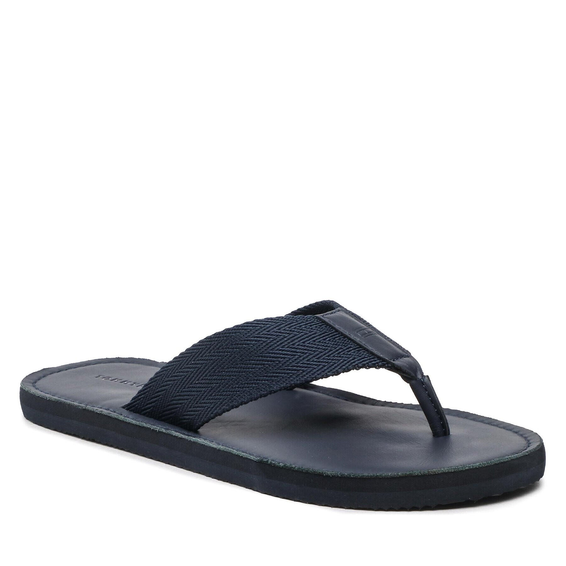 Tommy Hilfiger Žabky Leather Beach Sandal FM0FM04548 Tmavomodrá - Pepit.sk