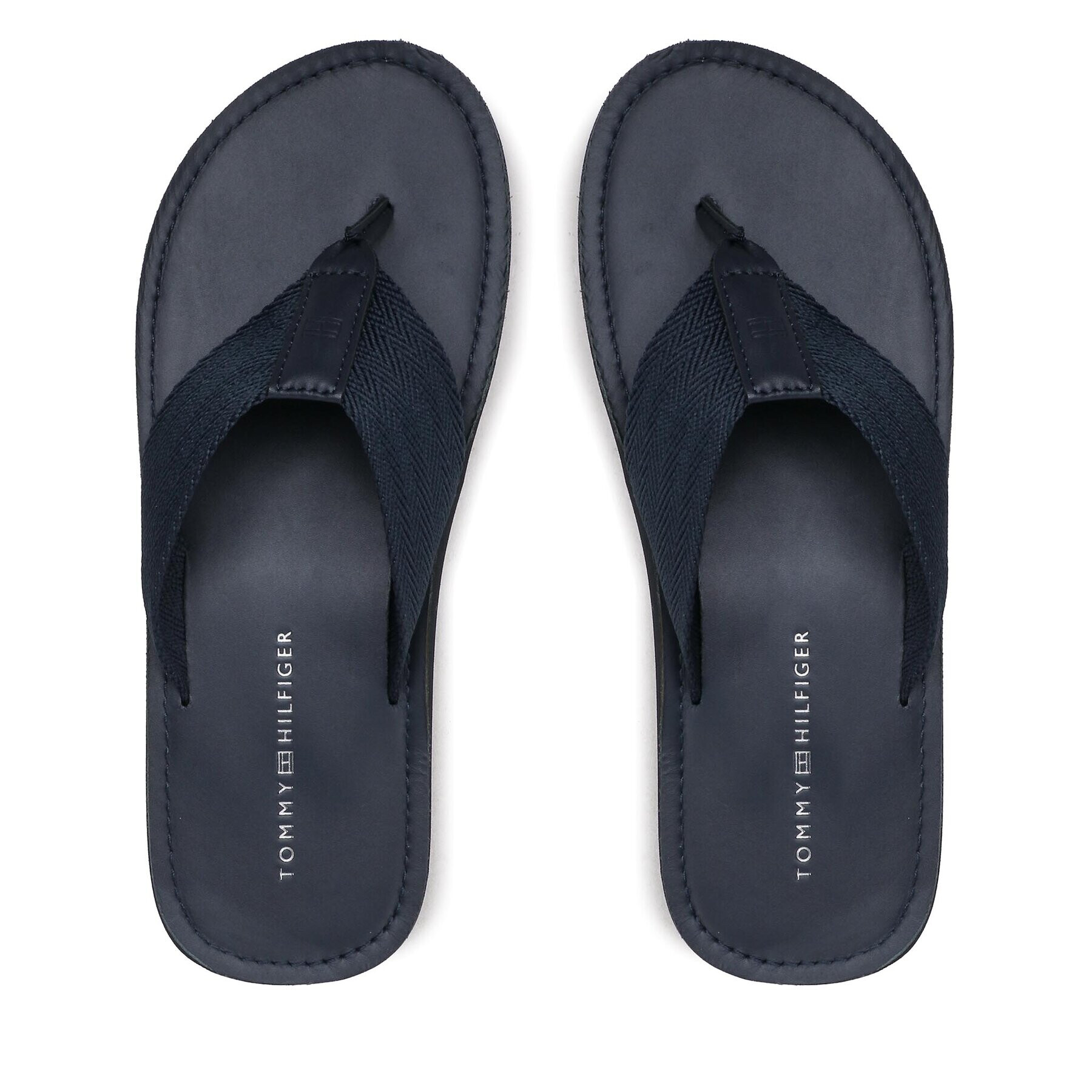 Tommy Hilfiger Žabky Leather Beach Sandal FM0FM04548 Tmavomodrá - Pepit.sk