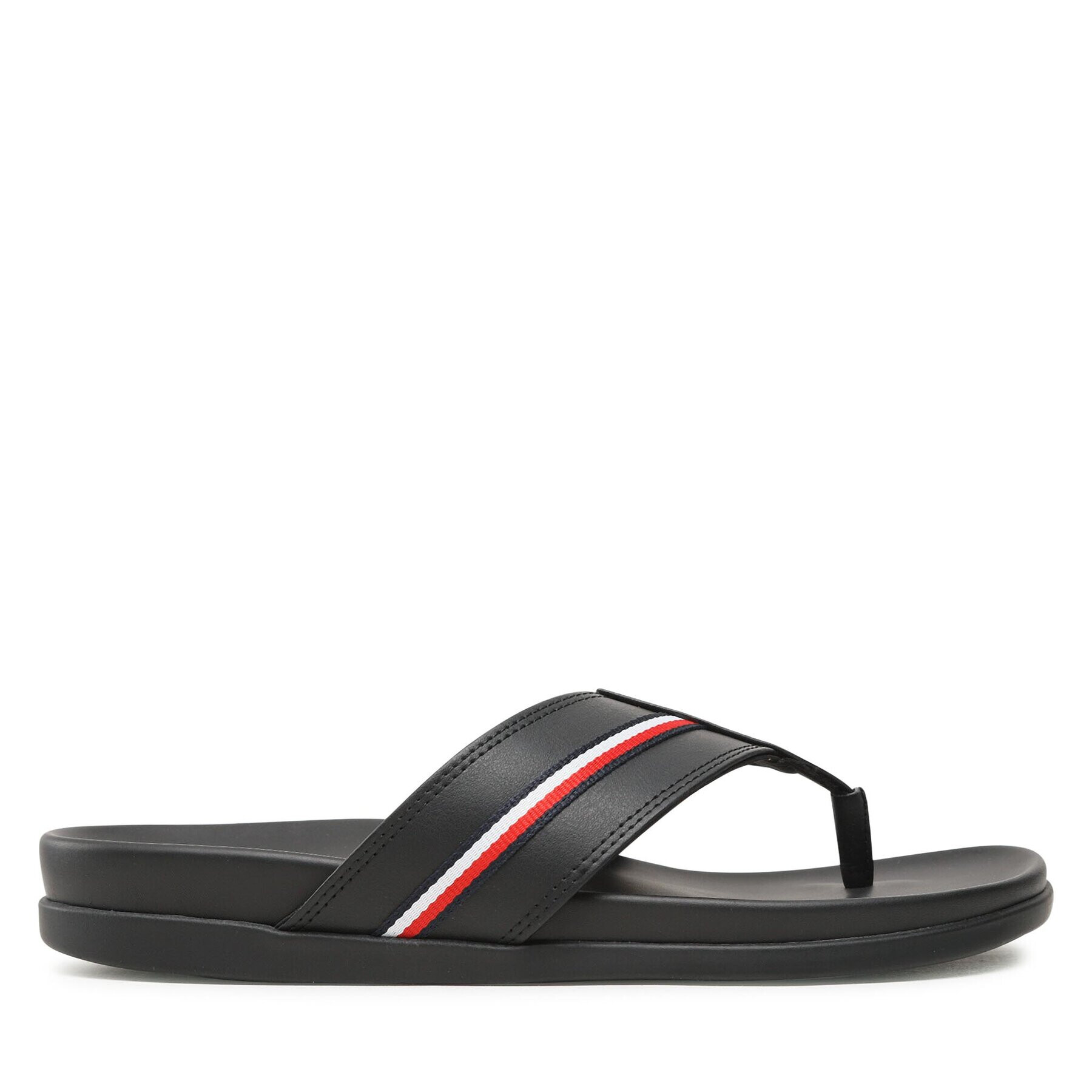 Tommy Hilfiger Žabky Leather Toe Post Sandal FM0FM04460 Čierna - Pepit.sk